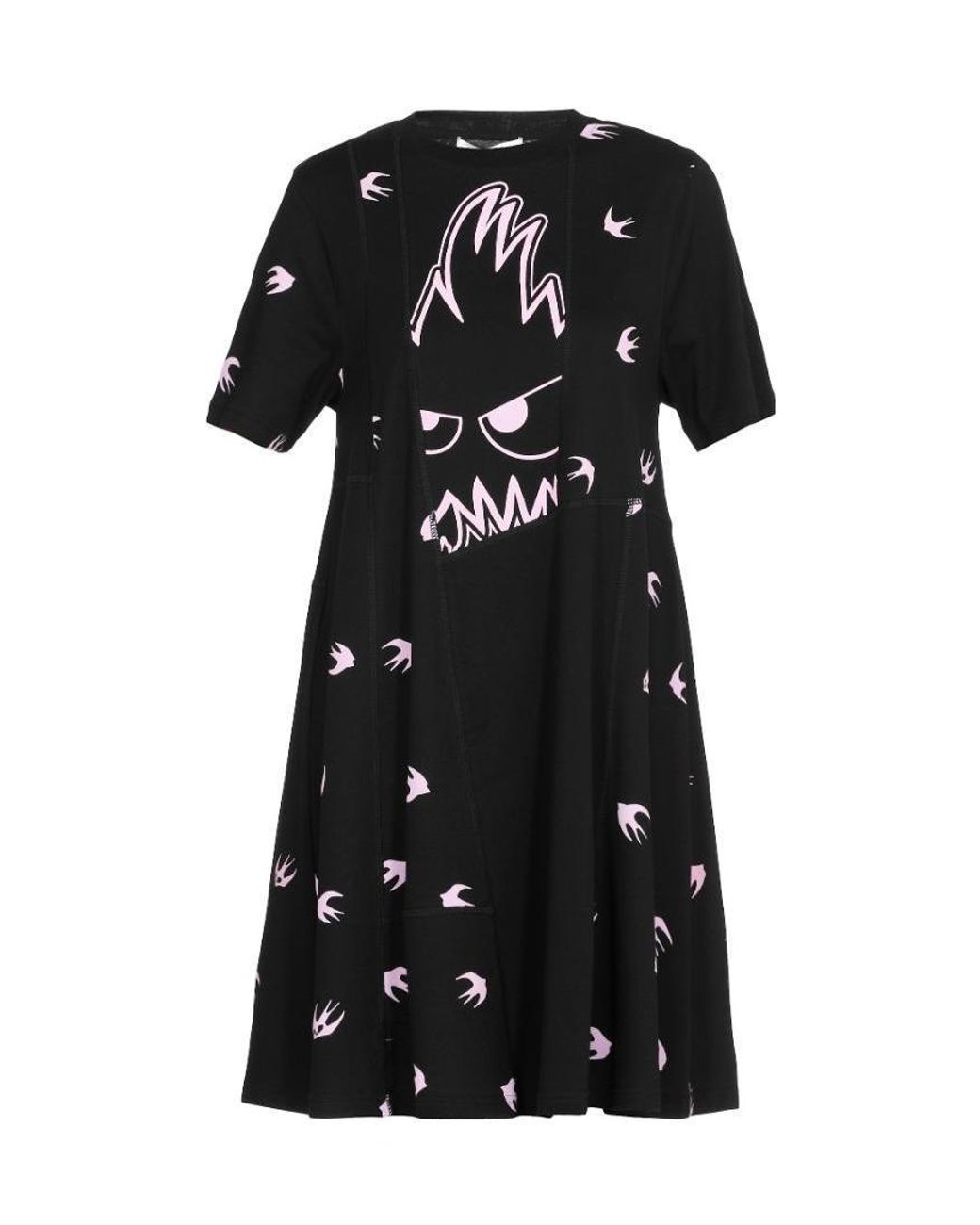 McQ Alexander McQueen Black Swallow Monster T-Shirt Dress