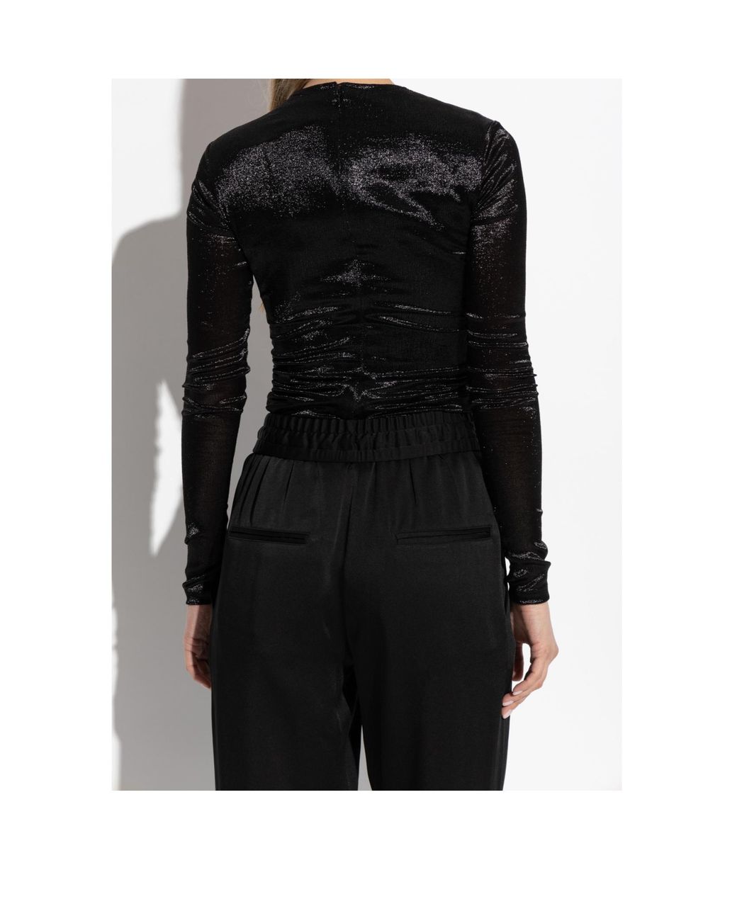 Isabel Marant Black Rose Cut-Out Top
