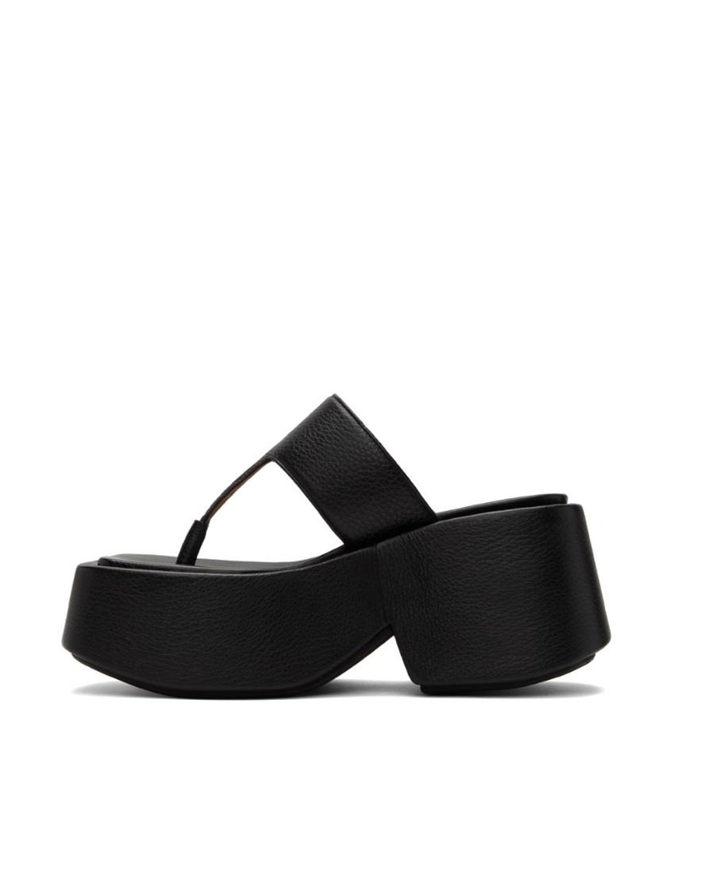 Marsèll Black Marsèll Slip-On Platform Thong Sandals
