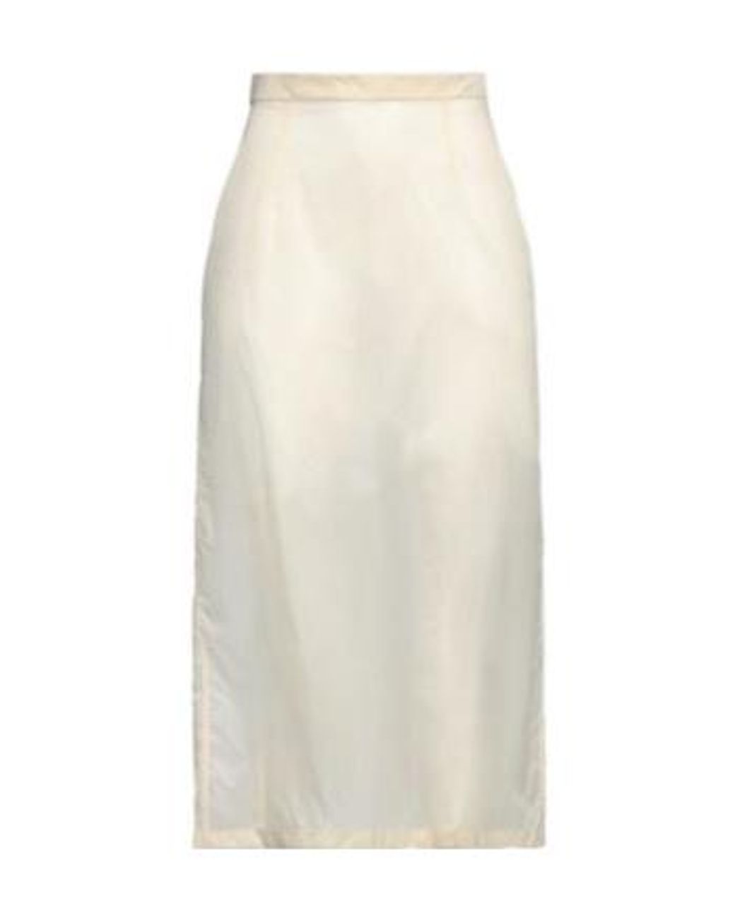 Maison Margiela White Simple Solid-Color A-Line Skirt