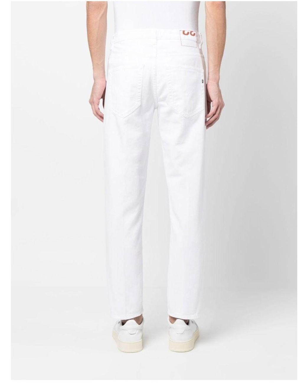 Dondup White Logo Jeans for men