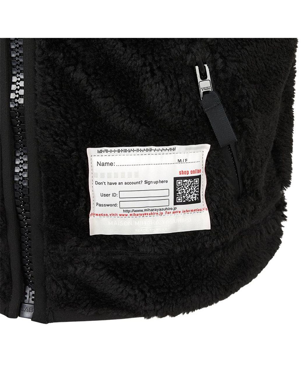 Maison Mihara Yasuhiro Black Zipper Vest for men