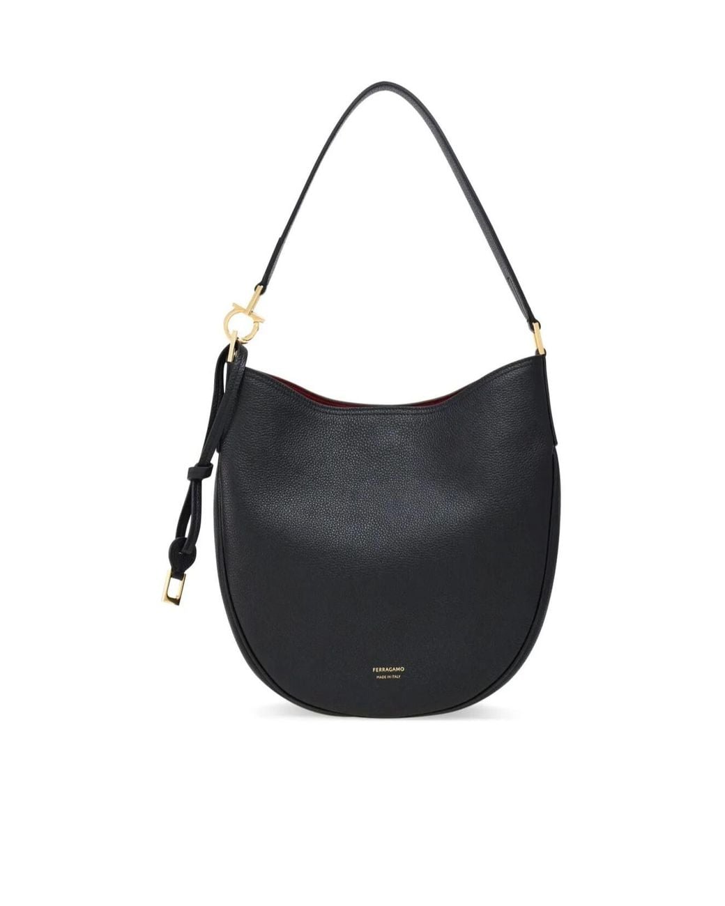 Ferragamo Black Ferragamo North-South Medium Hobo Bag