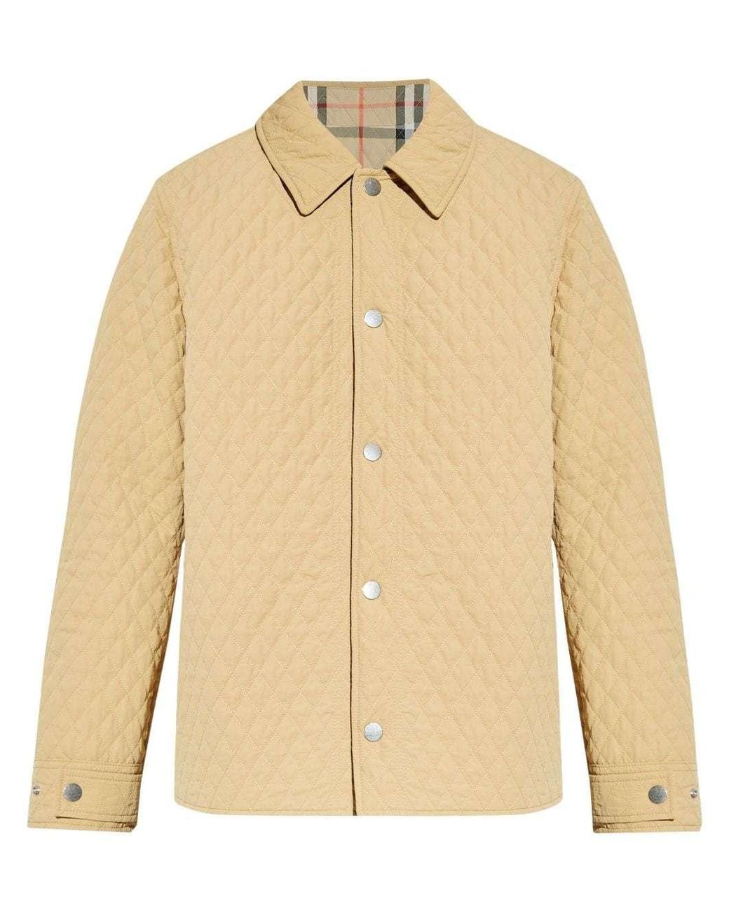 Burberry Natural Checked Quilted Reversible Jacket