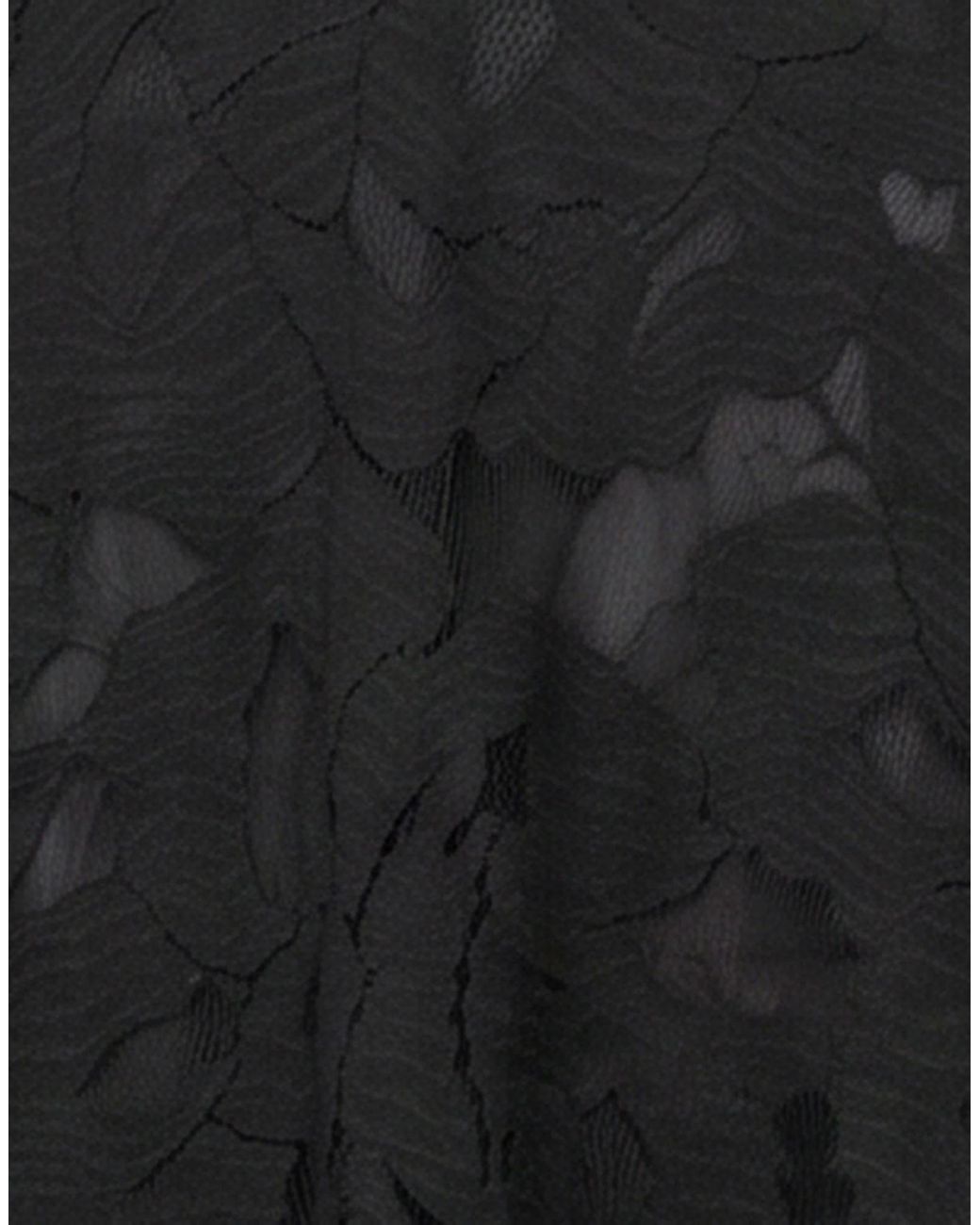 Max Mara Black Solid-Color Mesh Midi Skirt