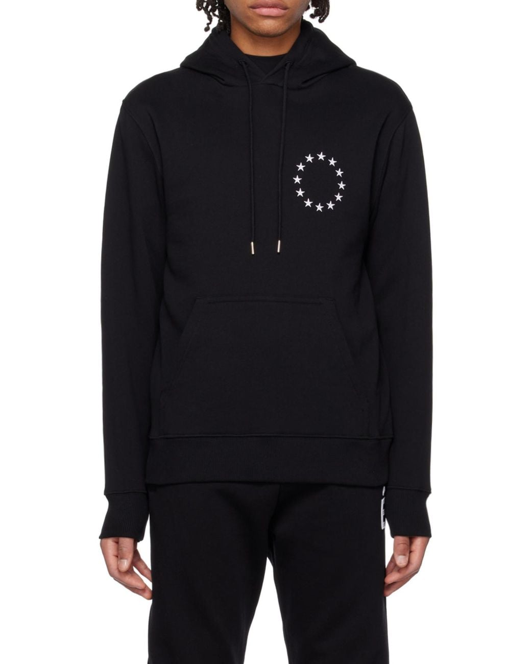 Etudes Studio Blue Études Studio Logo Embroidered Drawstring Hoodie for men