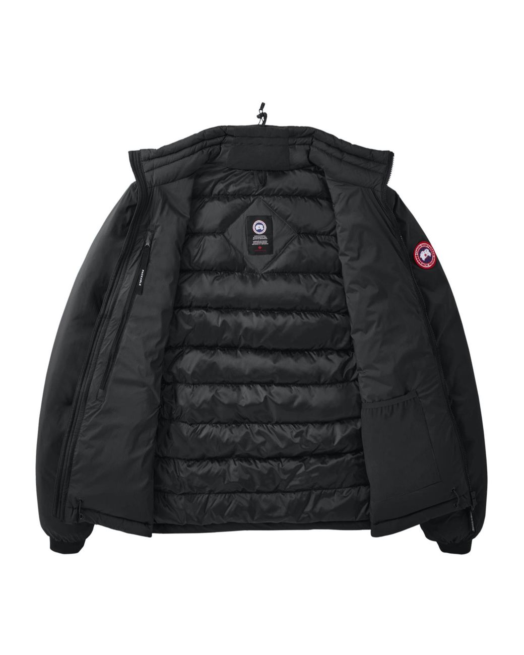 Canada Goose Black Lodge Zip-Up Down Jacket for men