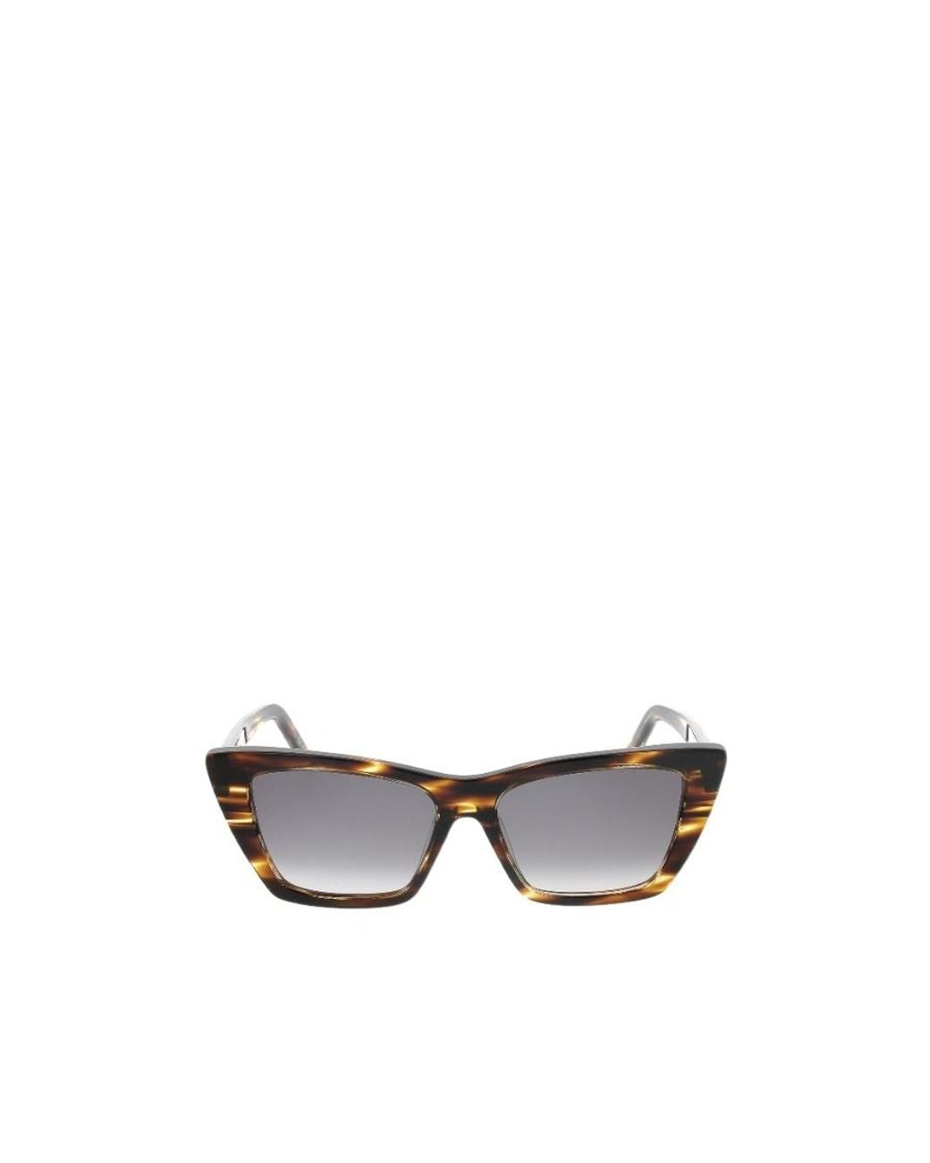 Saint Laurent White Eyewear Cat Eye Frame Sunglasses