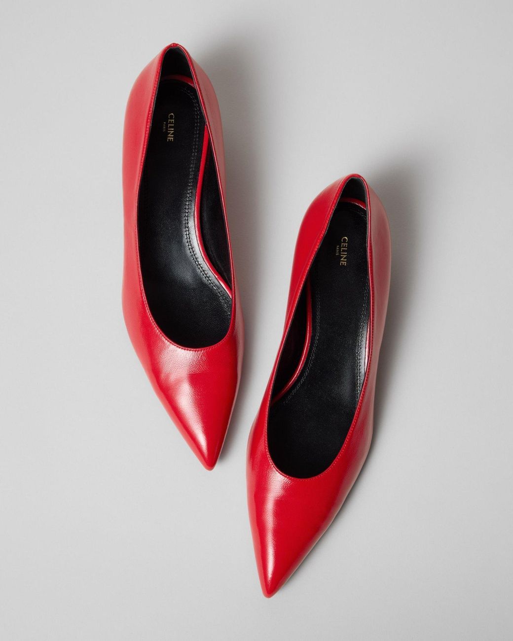 Céline Red Kitten Pump