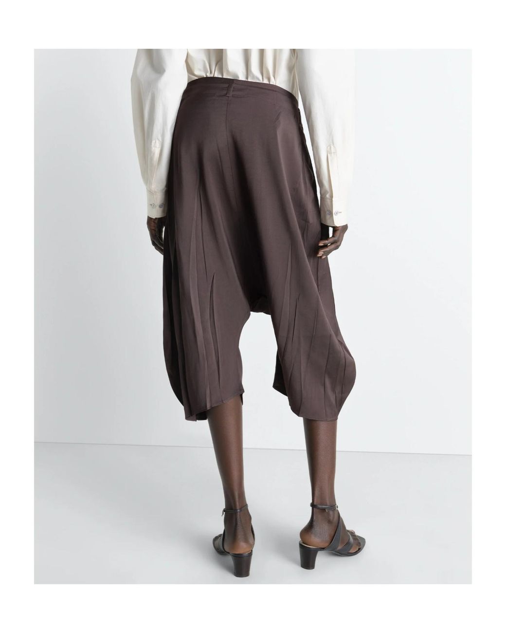 Lemaire Gray Creased Dropped Crotch Bermudas