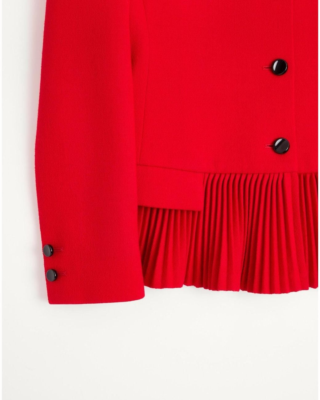 Valentino Red Wool Crepe Jacket