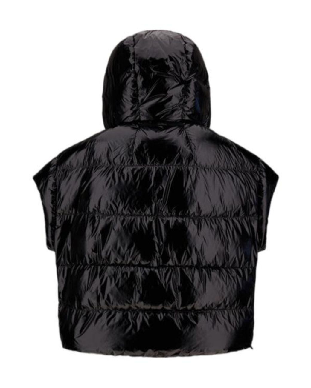 Herno Black Laminar Zip-Up High Neck Jacket