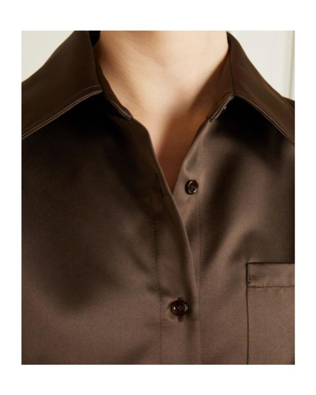 Frankie Shop Brown Akita Darted Mini Shirt Dress