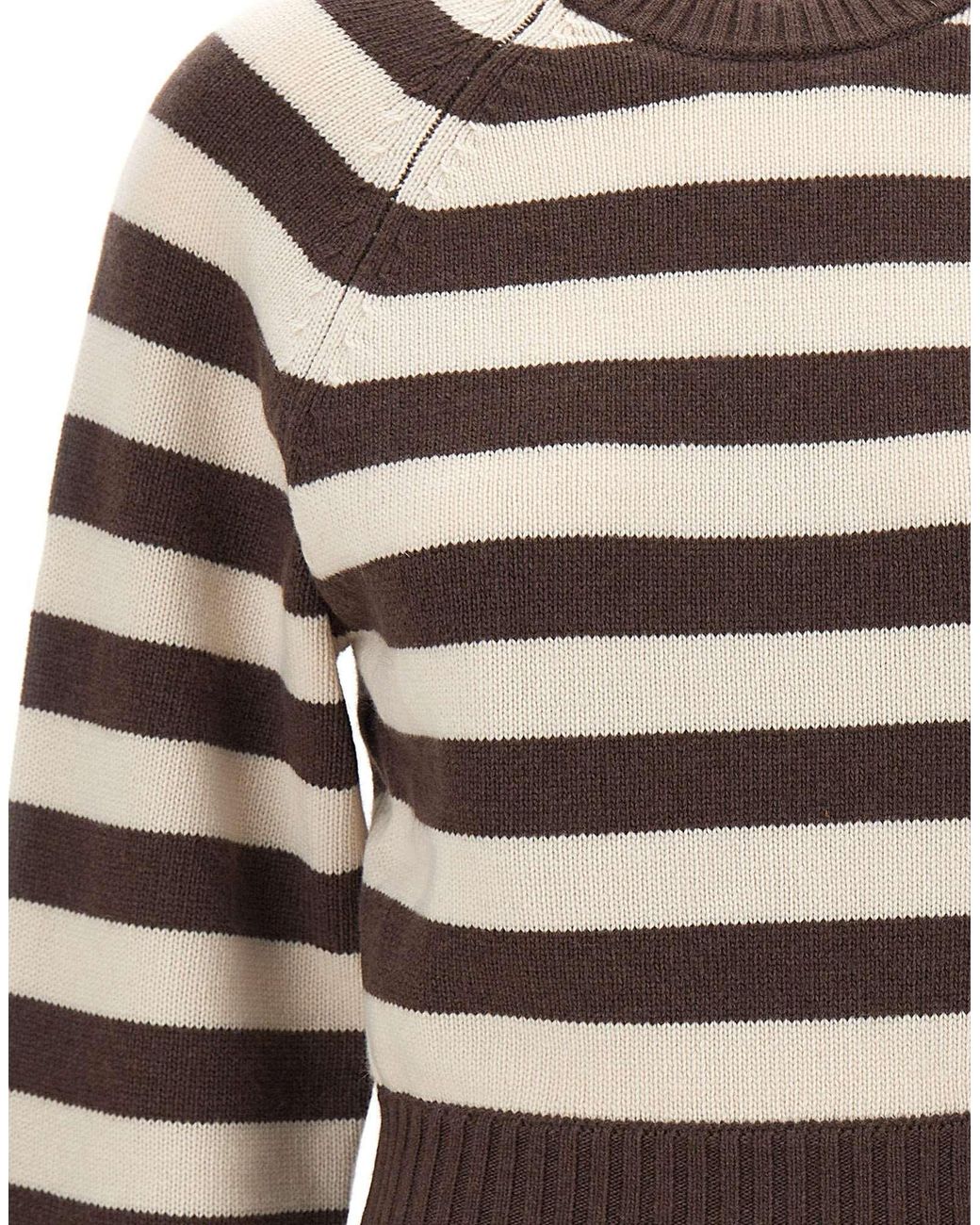 Sporty & Rich Brown Striped Sweater