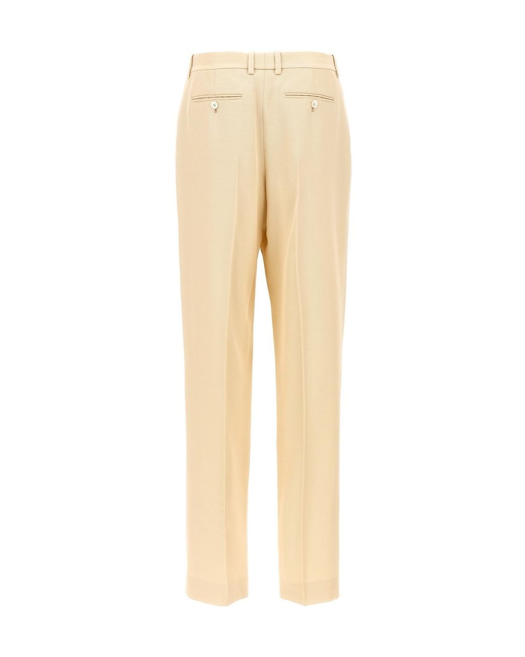 Tom Ford Natural Front Pleat Tailored Trousers