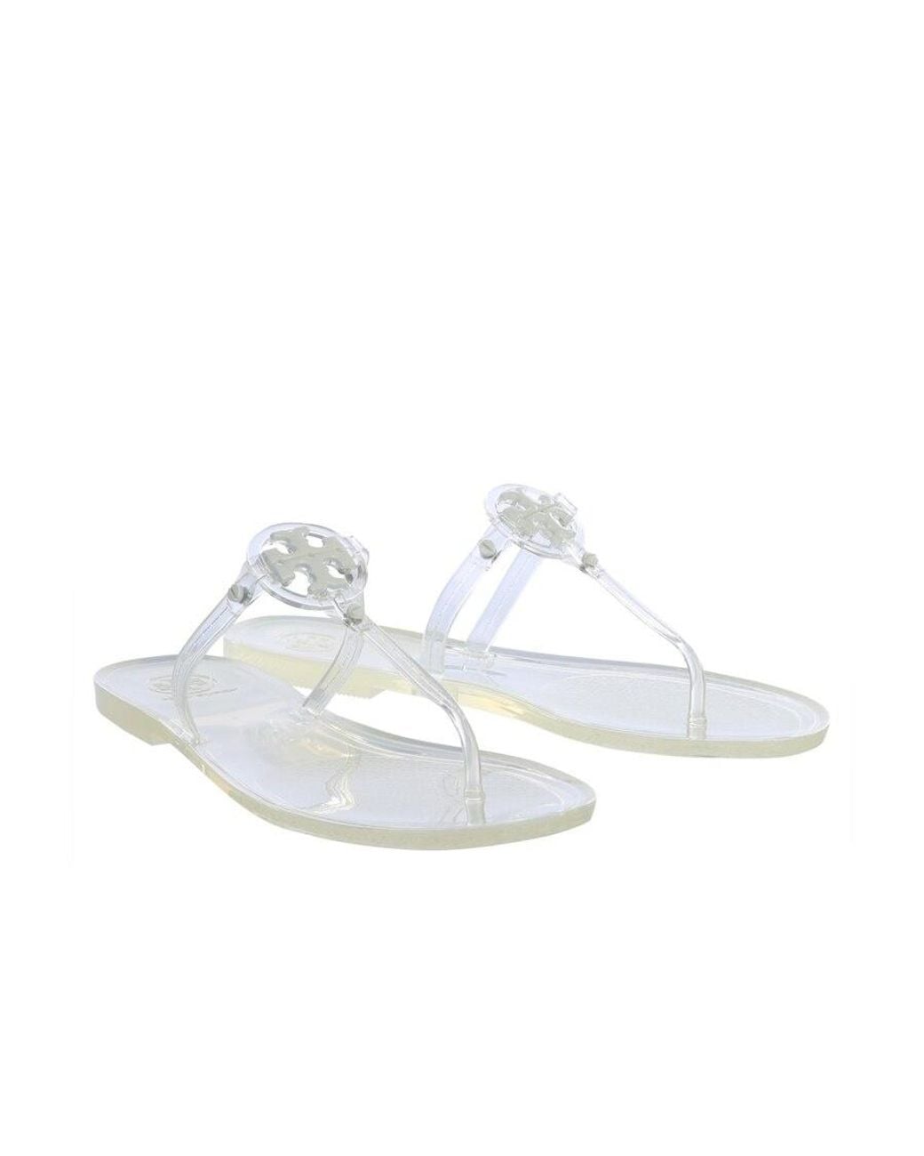 Tory Burch White Mini Miller Jelly Sandals