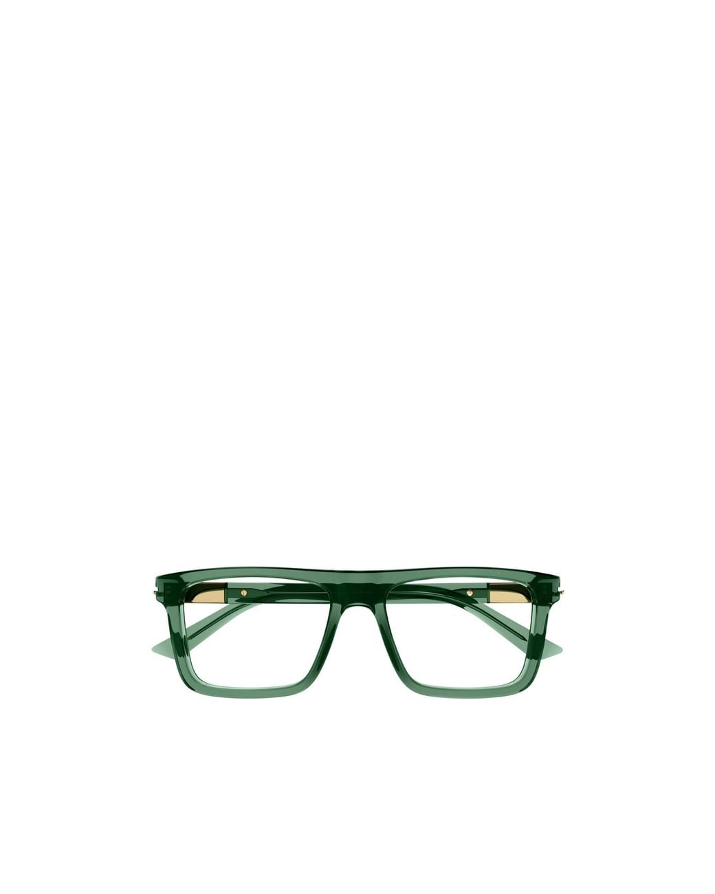 Gucci Green Eyewear Square Frame Glasses for men