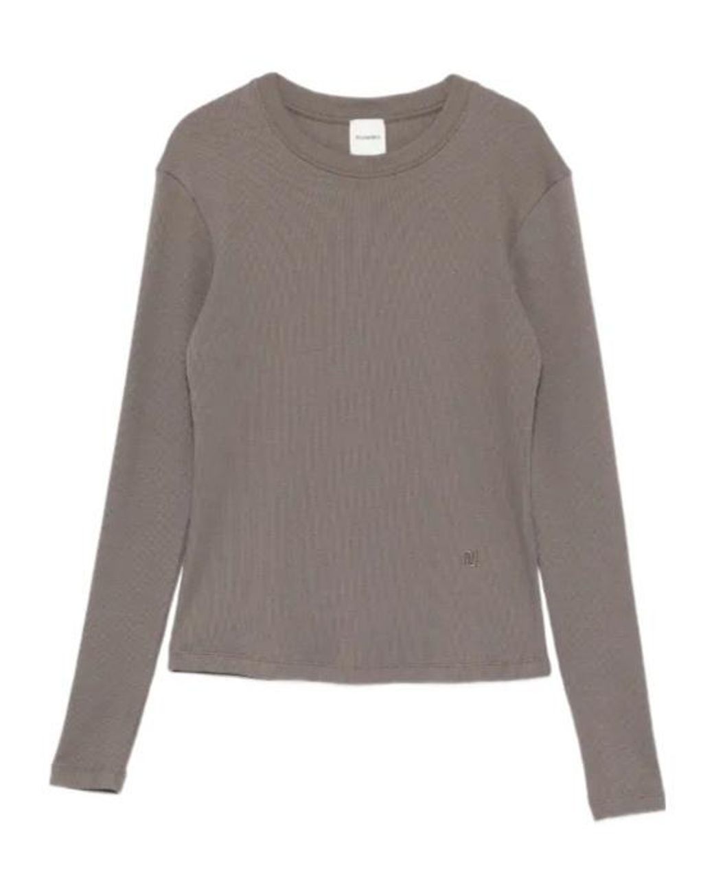 Nanushka Gray Long-Sleeve Top