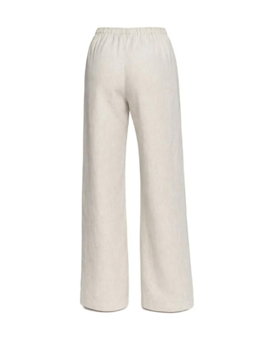 Reformation White Olina Drawstring Trousers