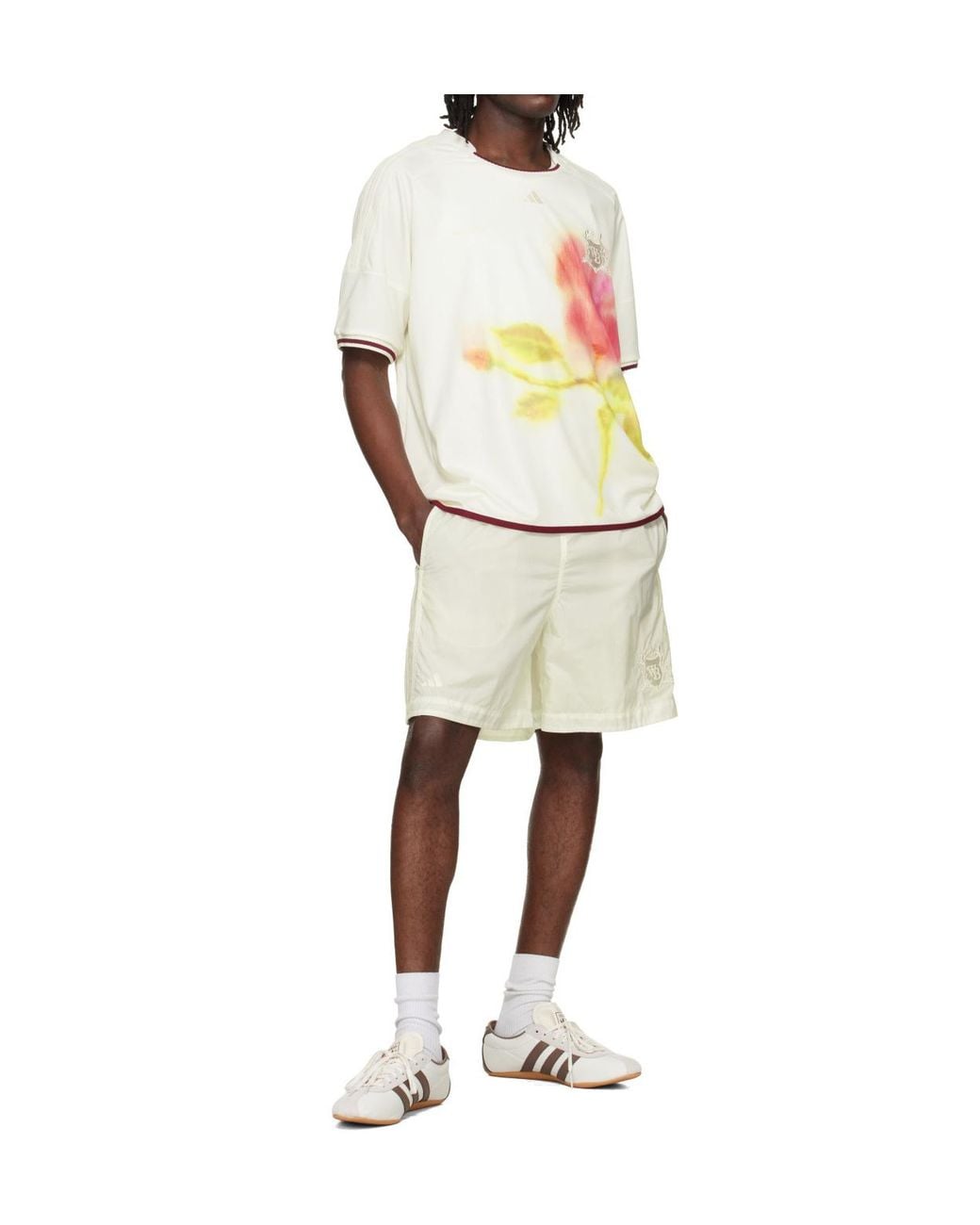 Wales Bonner White X Adidas Originals Collaboration Football Shorts for men