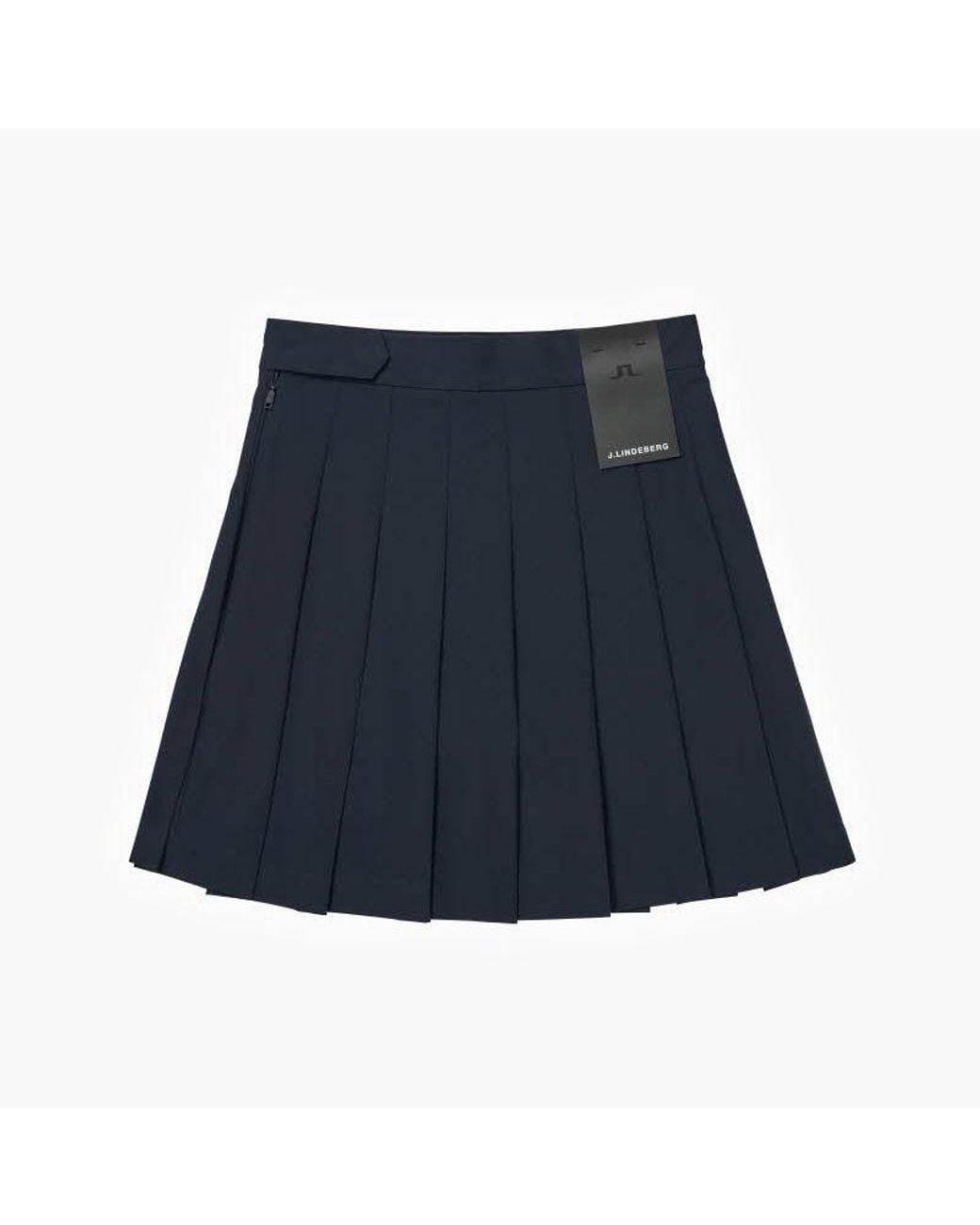 J.Lindeberg Blue Adina Pleated Golf Skirt