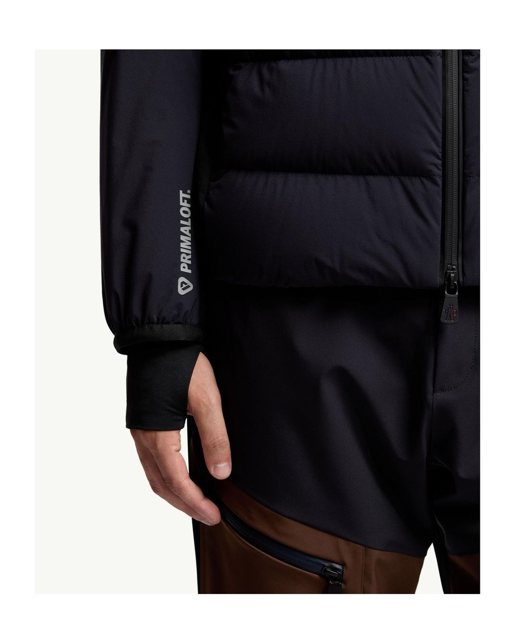Moncler Blue Grenoble Araripe Zip-Up High Neck Jacket for men