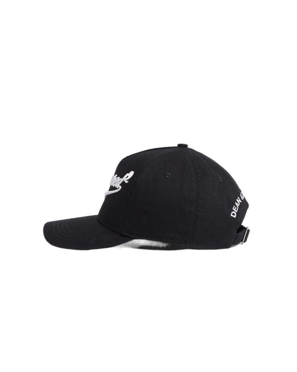DSquared² Black Logo-Embroidered Curved Peak Baseball Cap for men