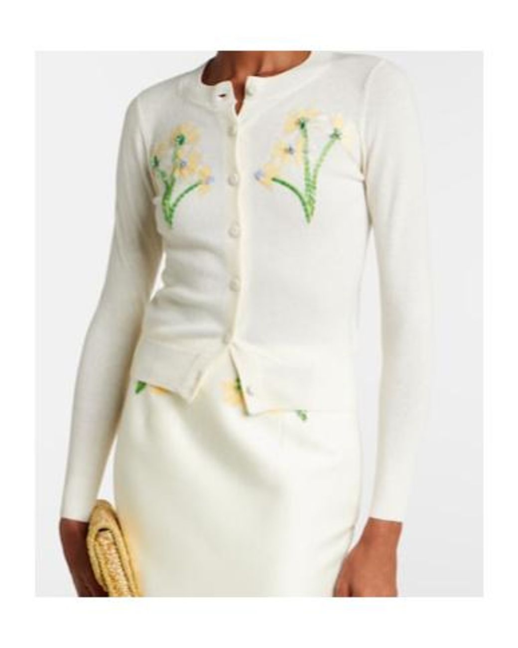 Leo White Claire Embellished Wool And Cashmere Cardigan