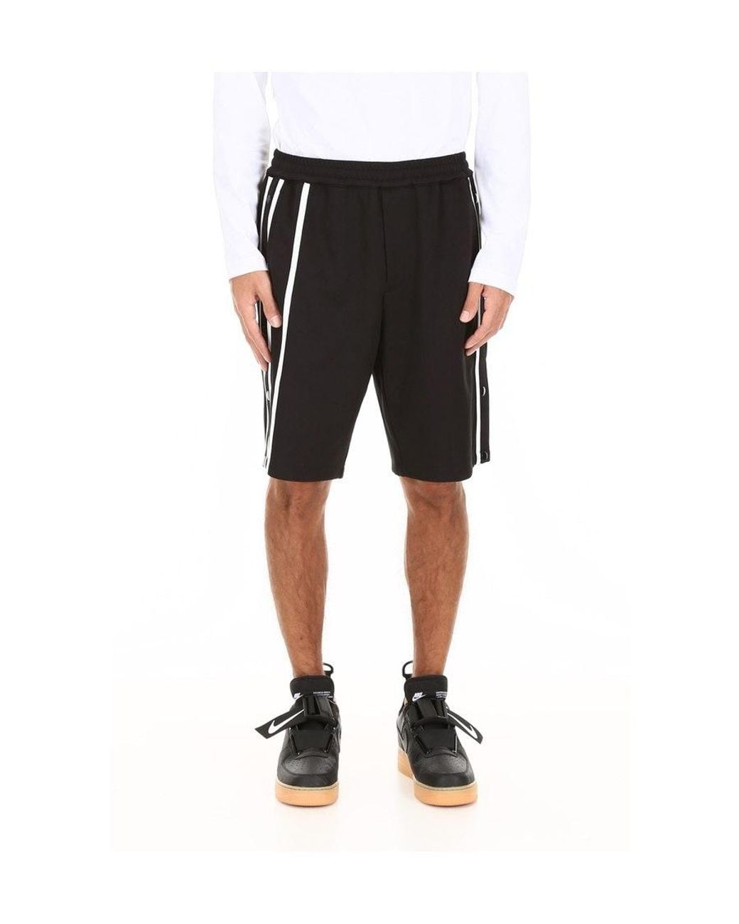 Helmut Lang Black Cotton-Blend Shorts for men