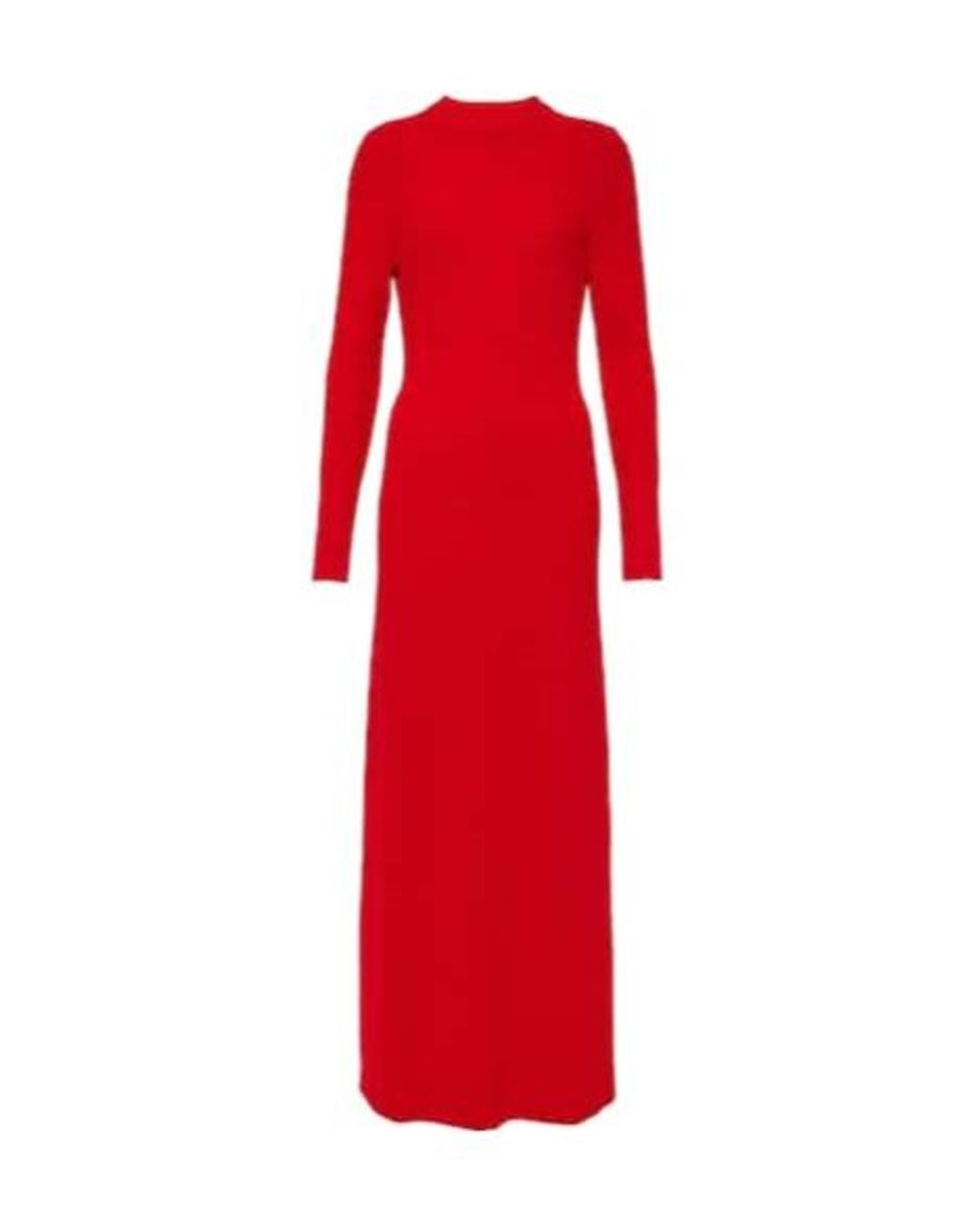 Proenza Schouler Red Lara Cutout Bouclé Maxi Dress