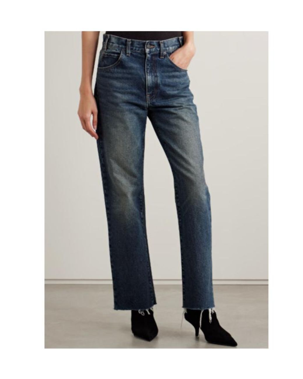 Nili Lotan Blue High Waist Denim Trousers