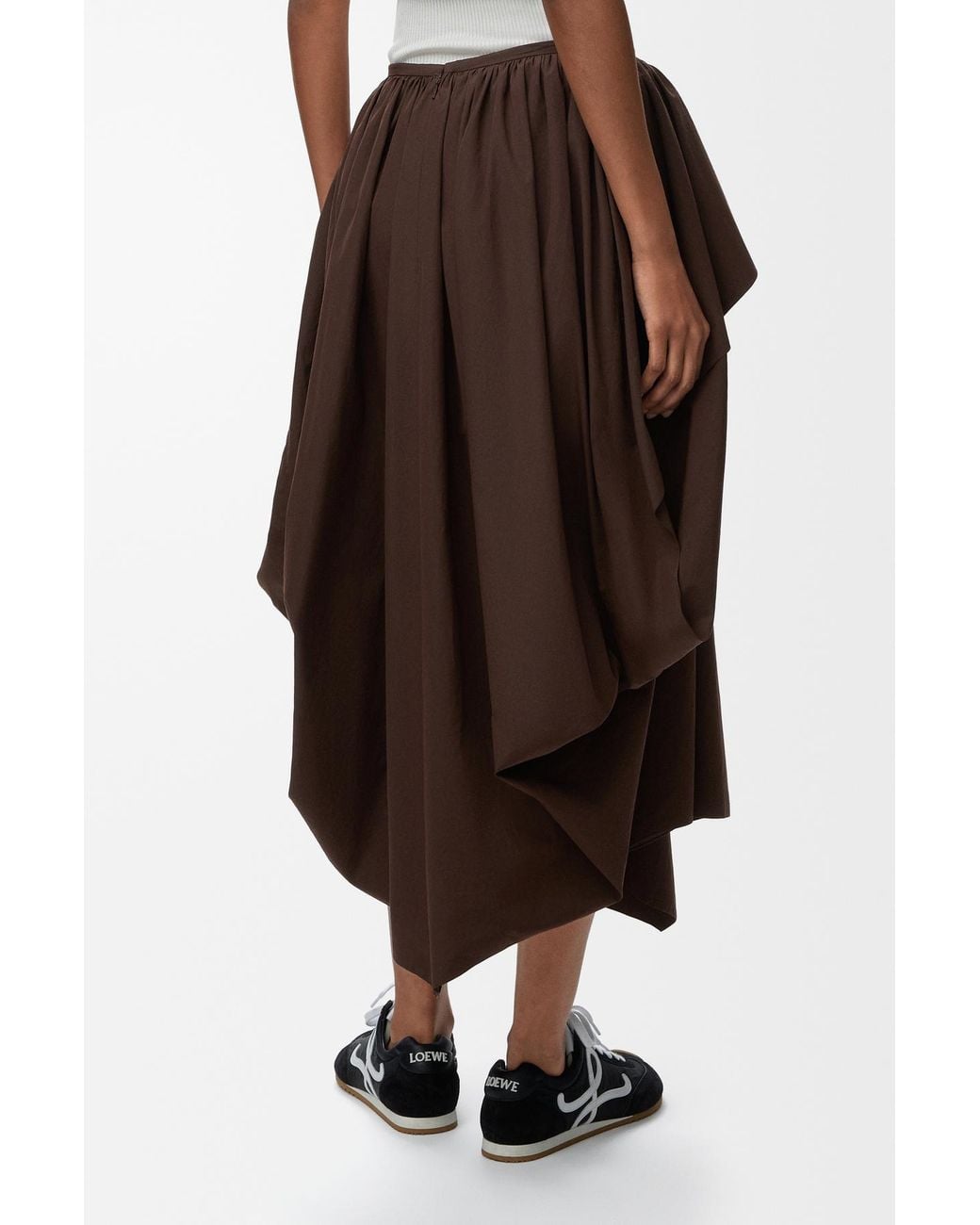 Loewe Brown Asymmetrical Skirt