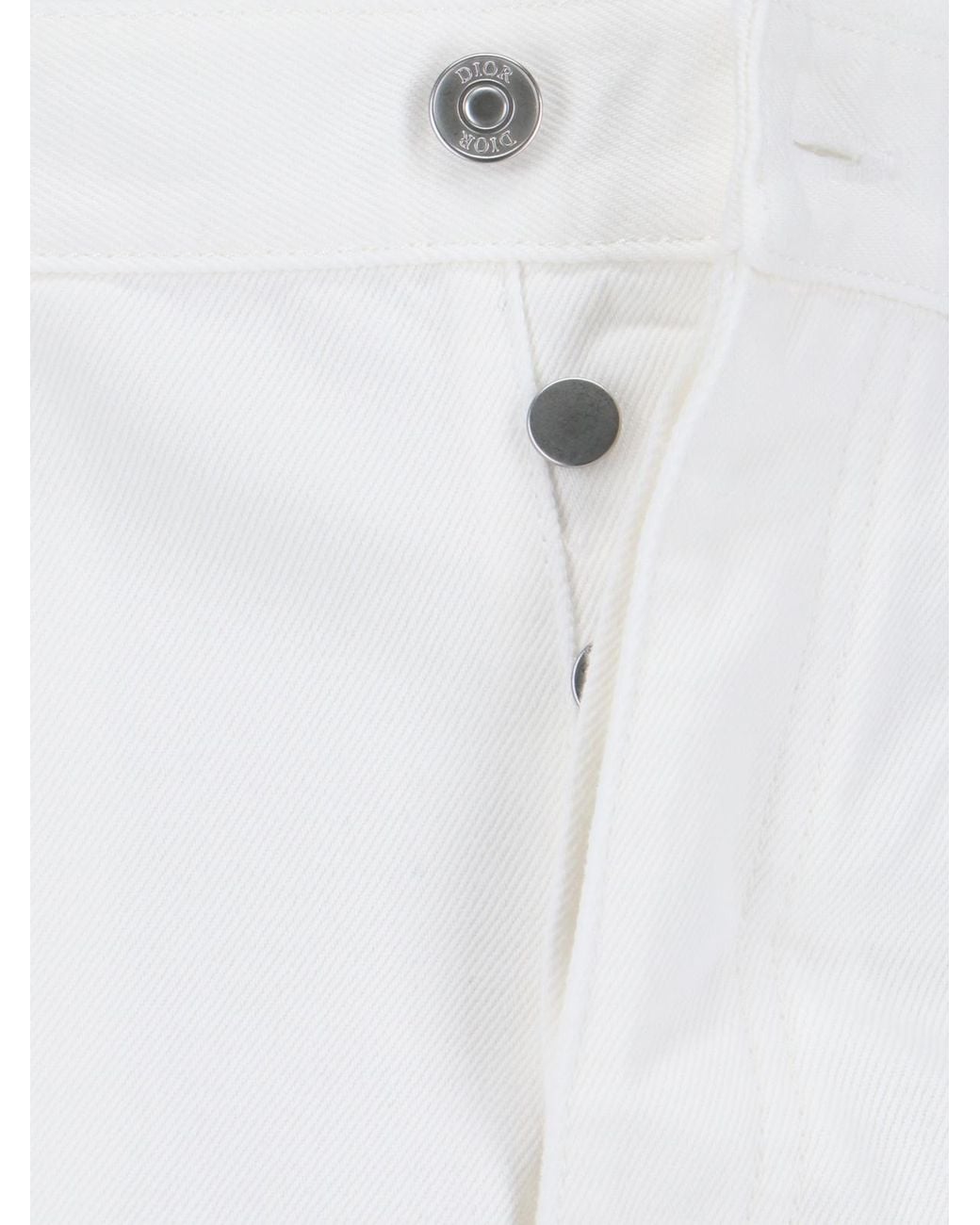 Dior White Carpenter Style Jeans for men