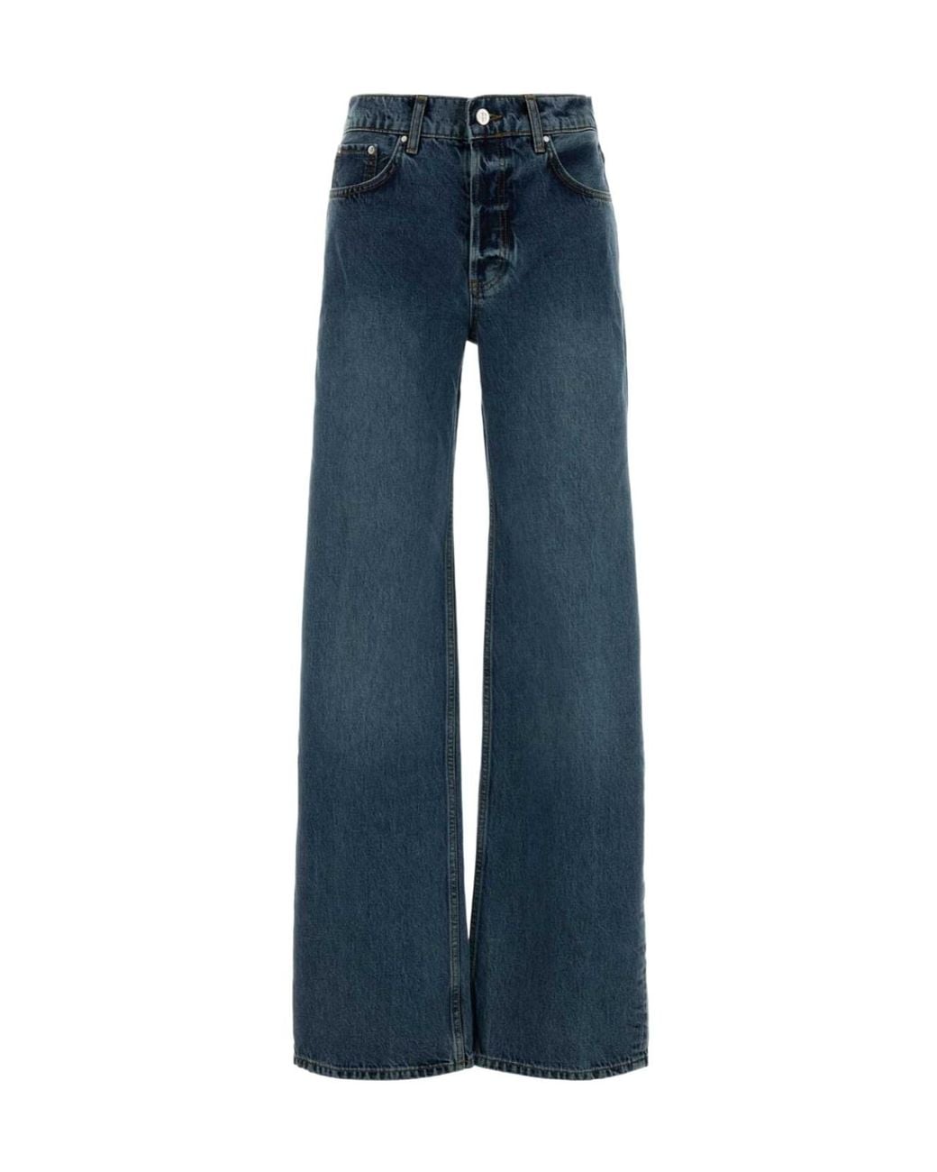 Anine Bing Blue Belt-Loop Jeans