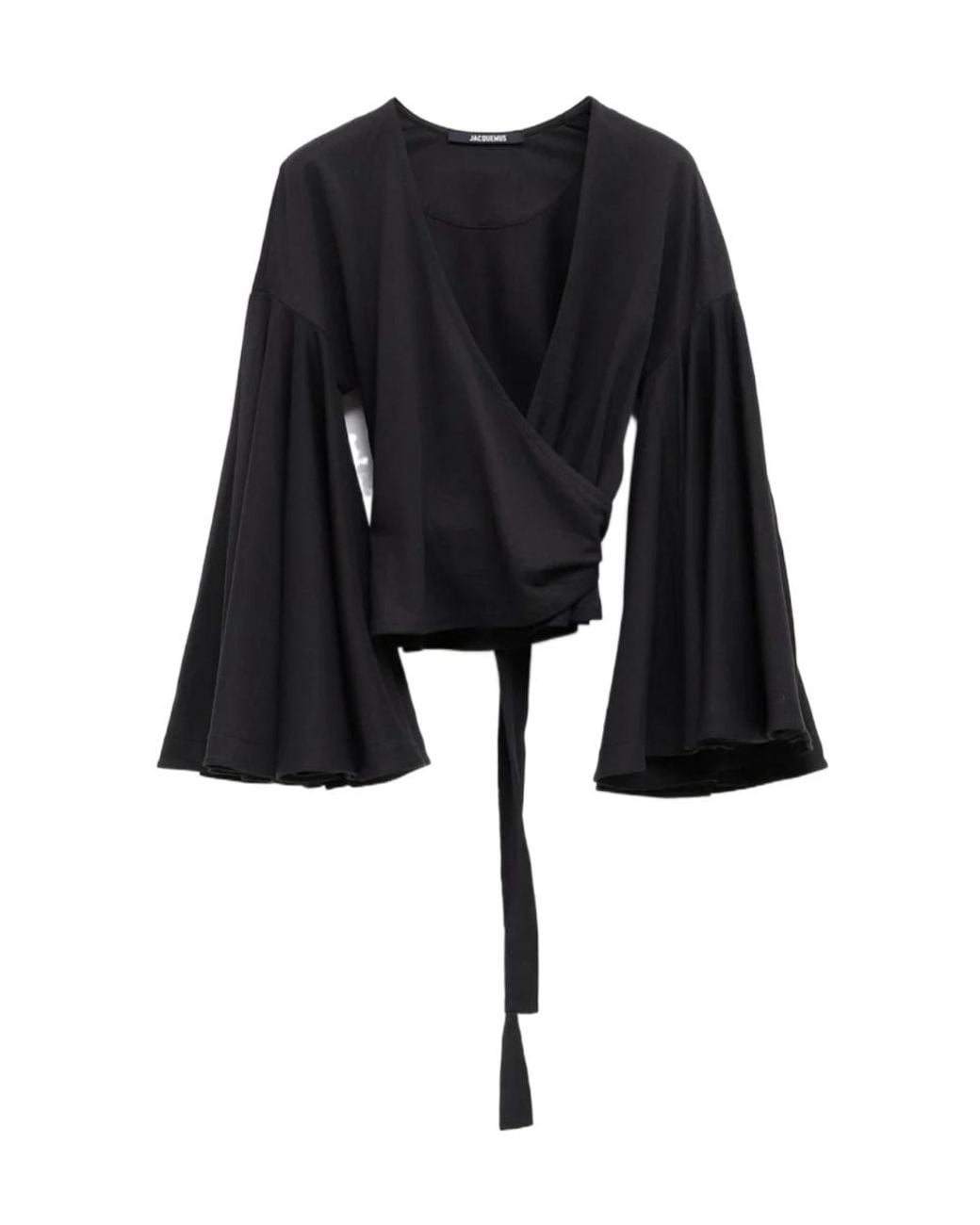 Jacquemus Black Le Cache Coeur Ventadou Wrap Top
