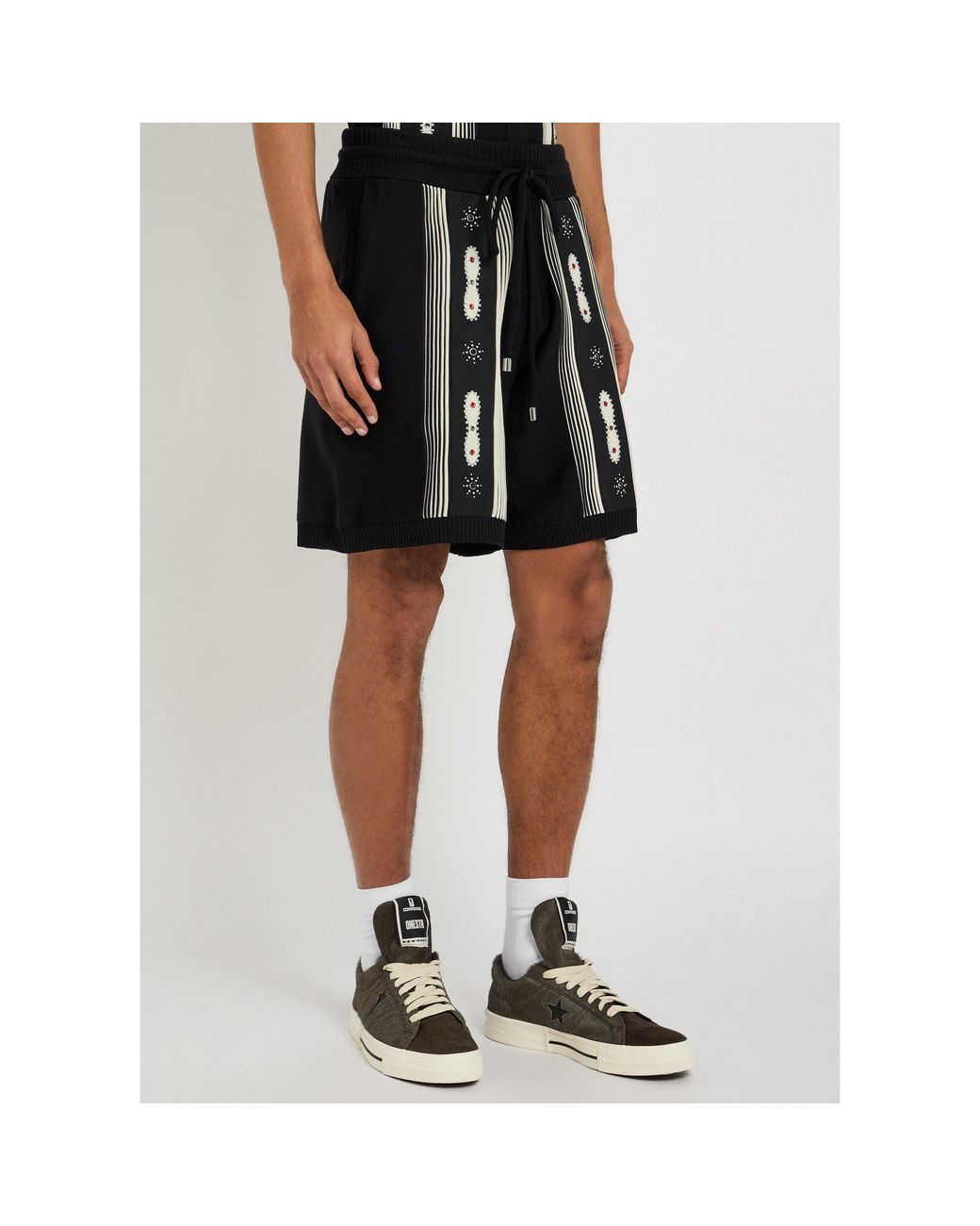 Amiri Black Simple Wool Shorts for men