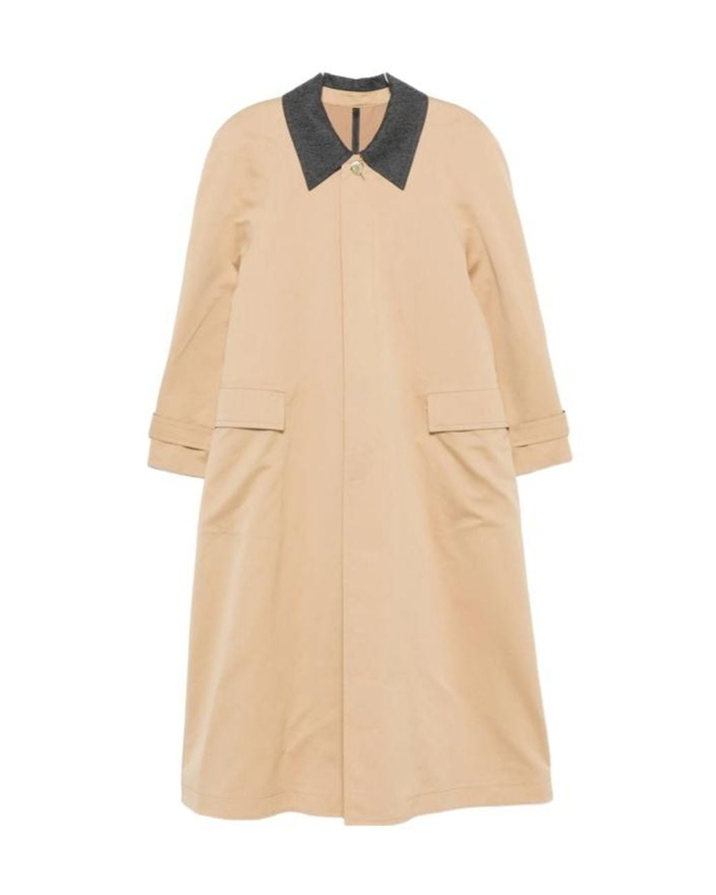 Carven Natural Long-Sleeved Trench Coat