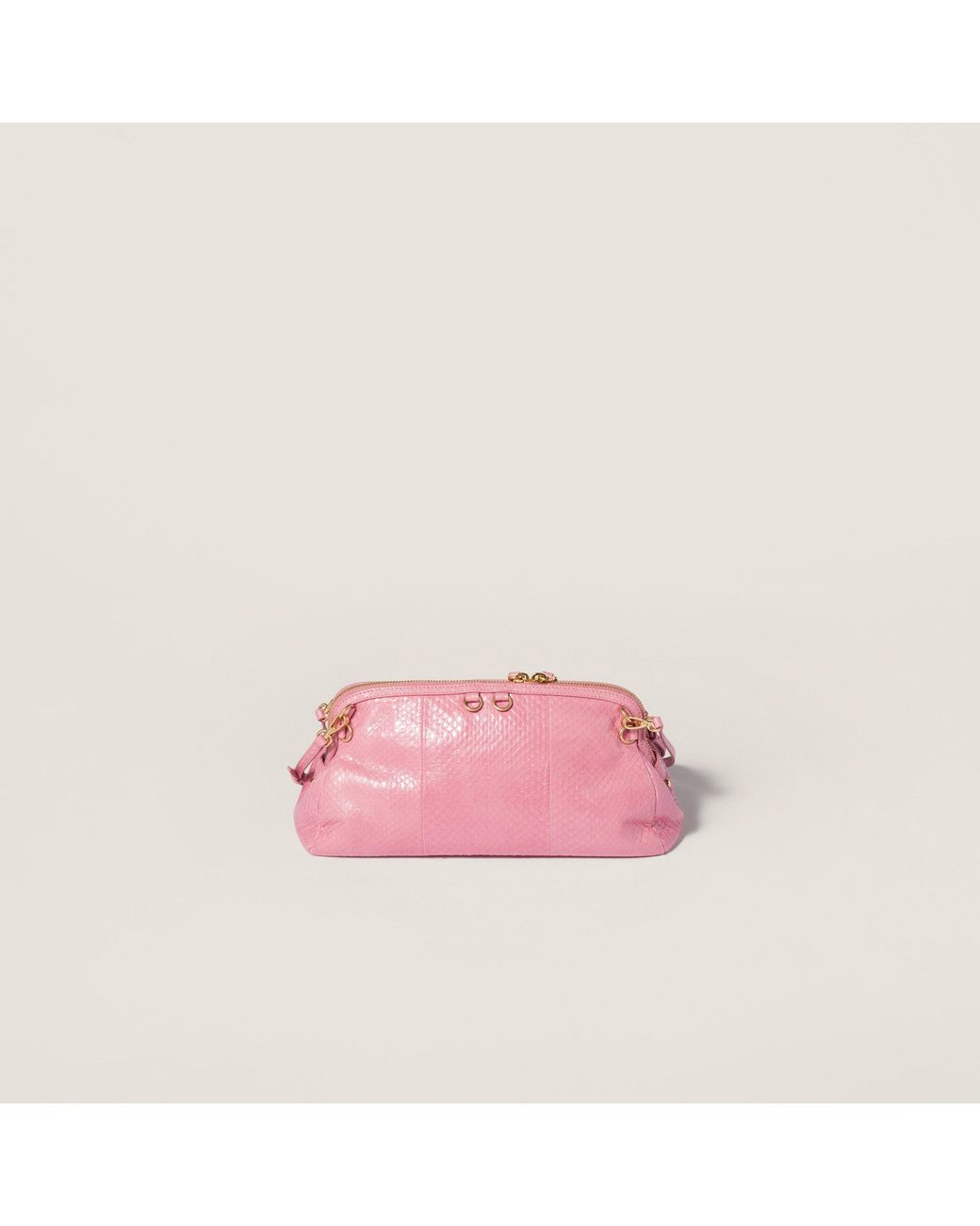 Miu Miu Pink Caprice Ayers Leather Clutch
