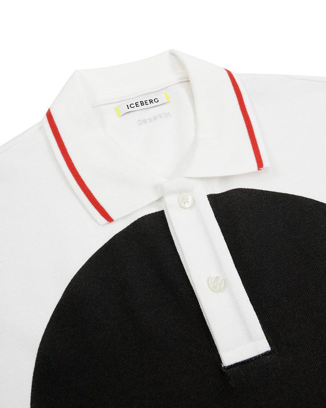 Iceberg Black Printed Pattern Polo Shirt for men