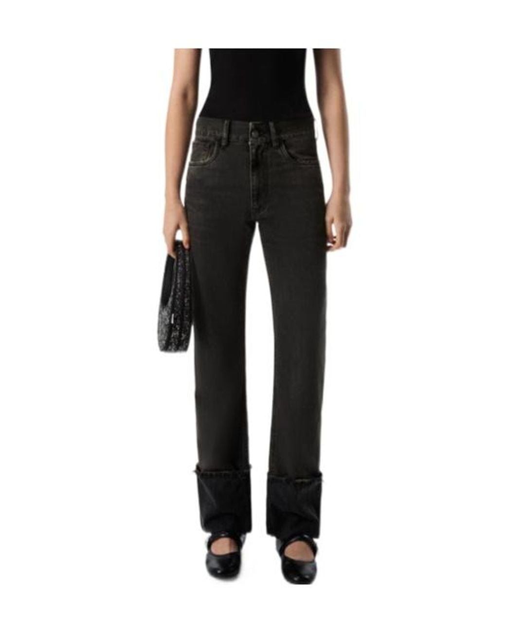 Coperni Black Turn Up-Hem Jeans
