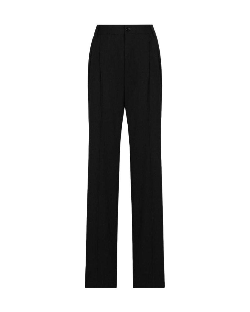 Dolce & Gabbana Black High-Rise Flared Pants