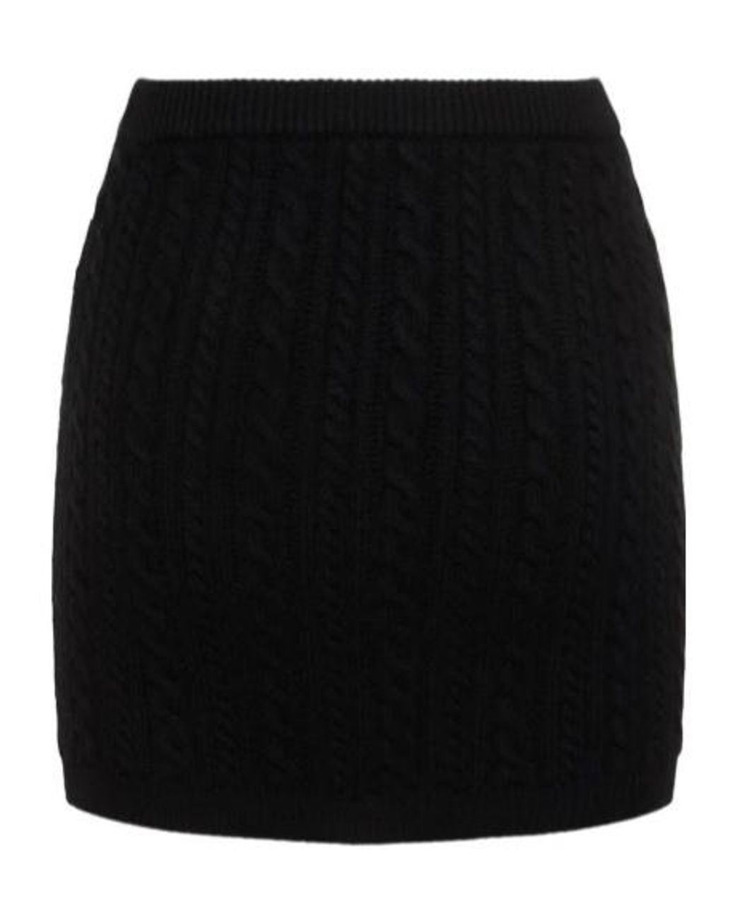 Alessandra Rich Black Mini Knitted Skirt