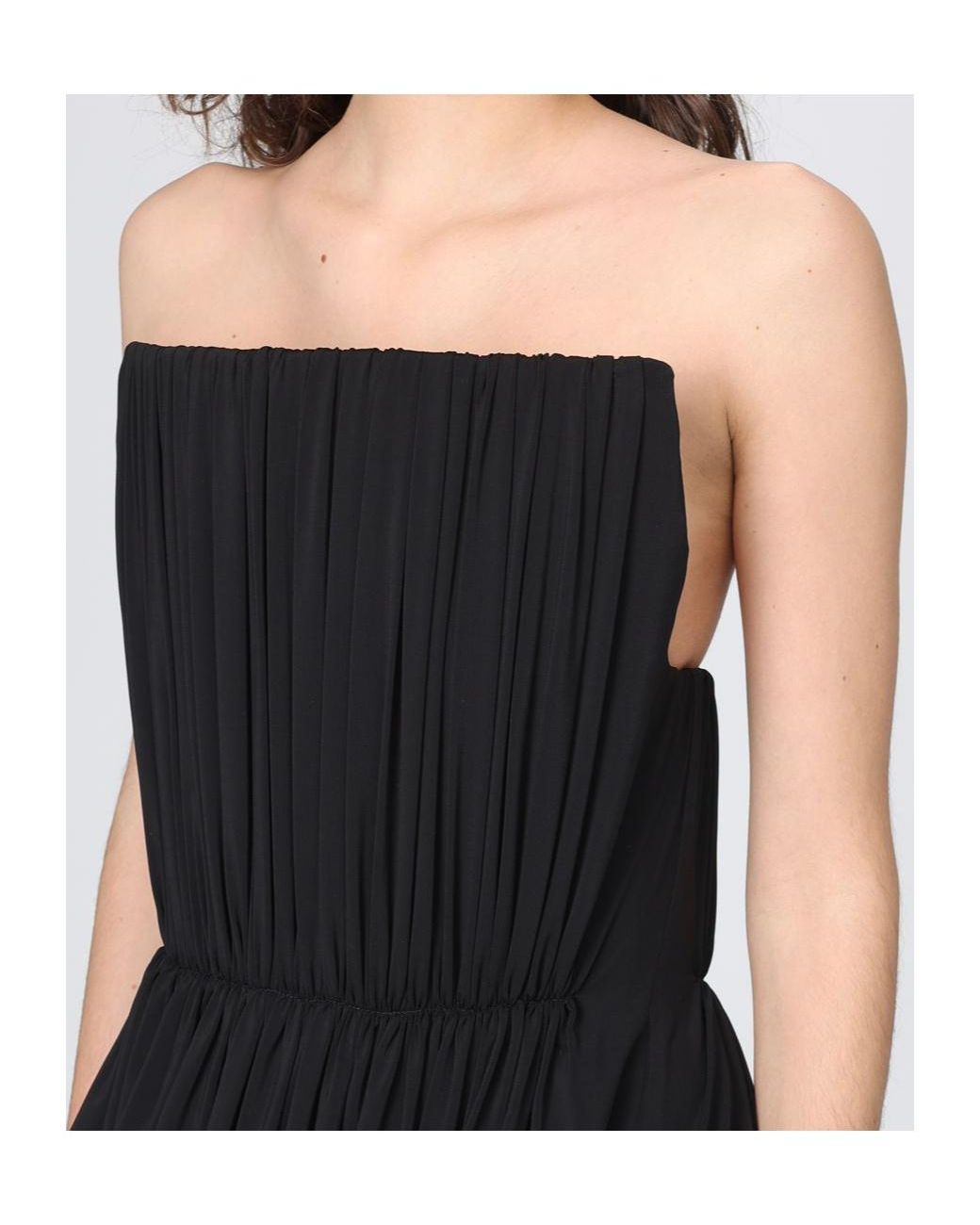 Stella McCartney Black Crepe Jersey Square Neck Gown