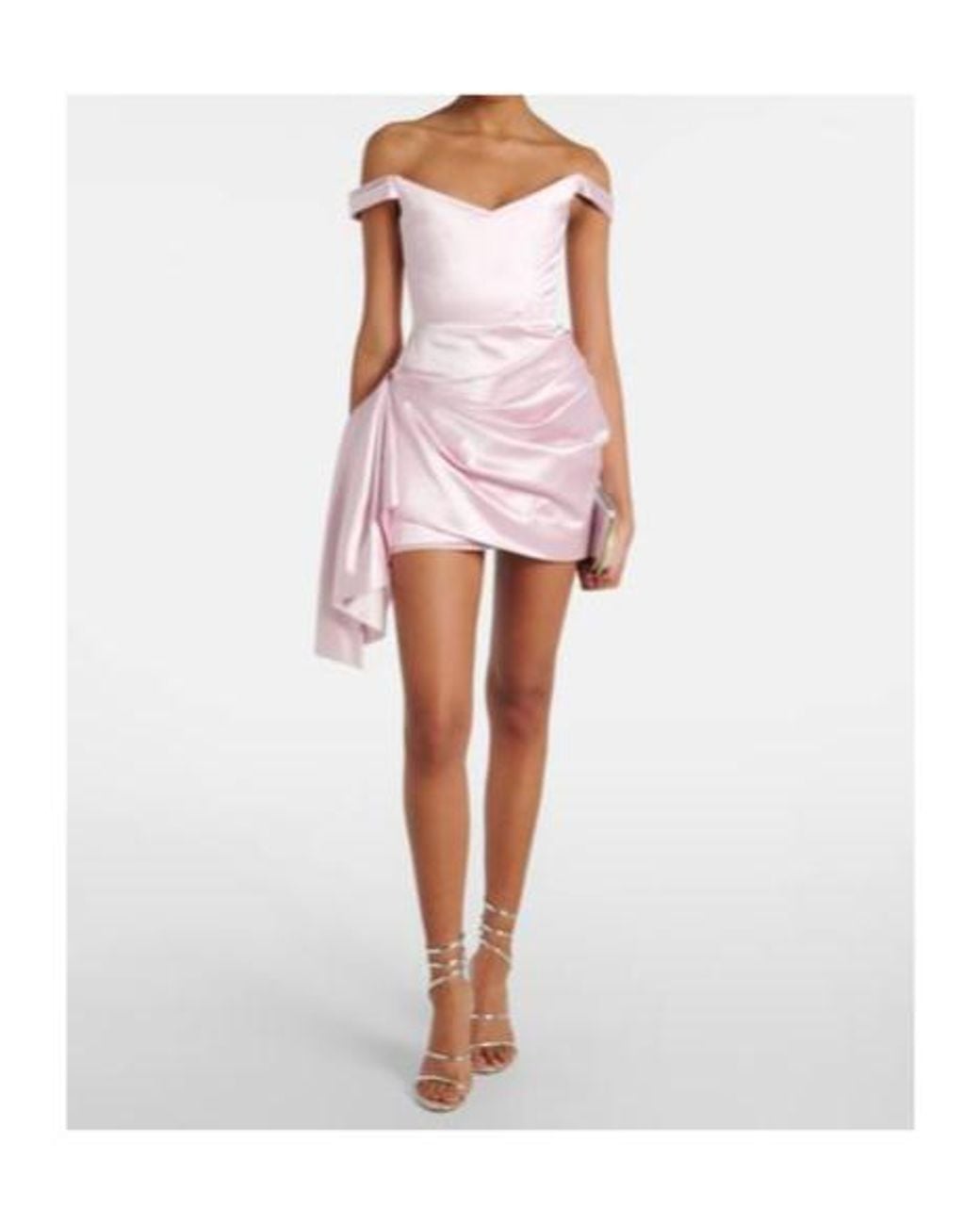 Alex Perry Pink Draped Duchess Satin Minidress