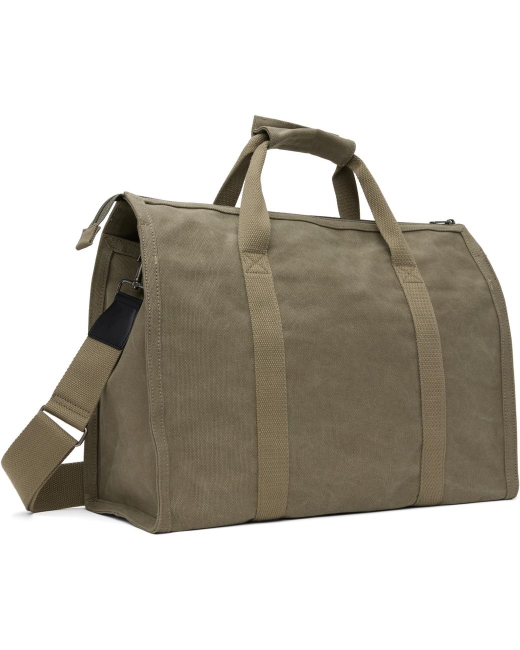 A.P.C. Green Récupération Logo Printed Tote Bag for men