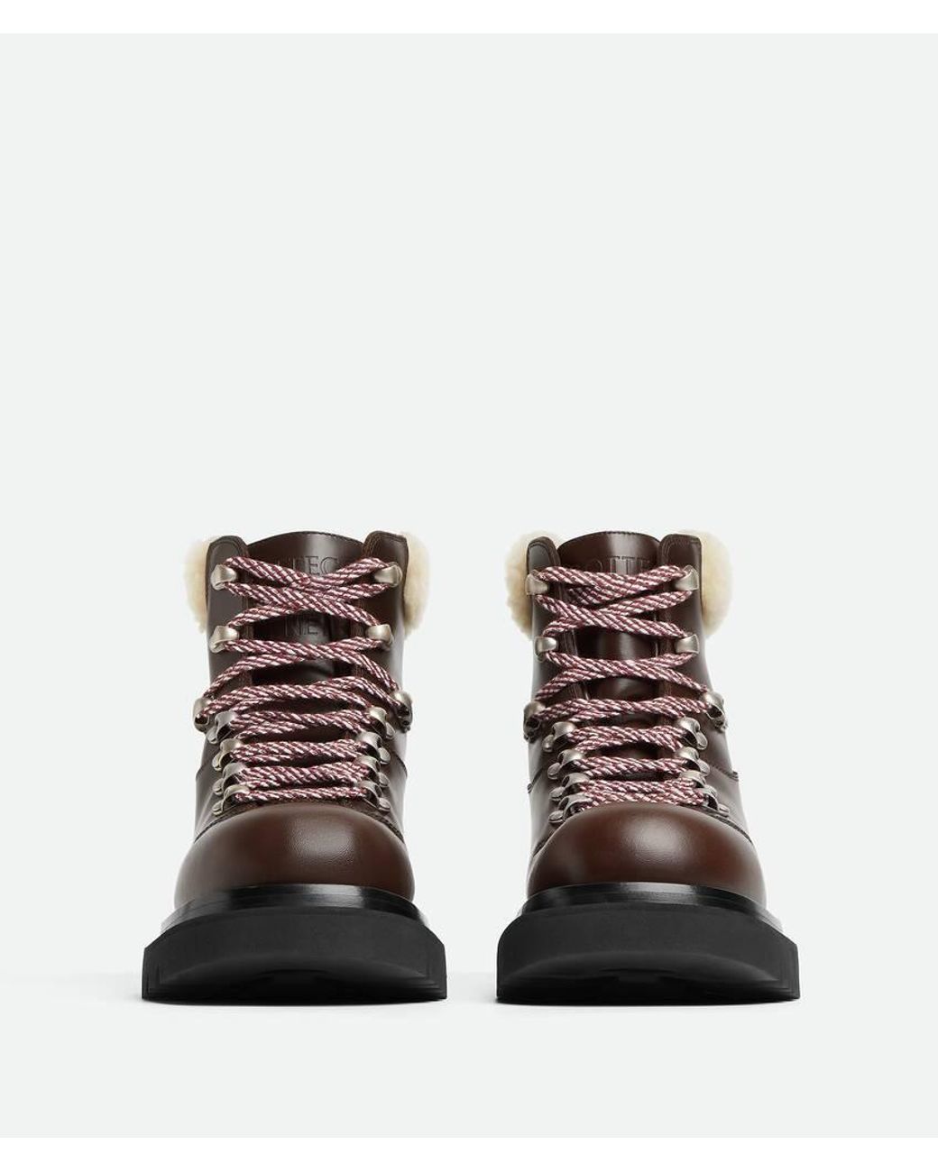 Bottega Veneta Brown Lug Hiking Ankle Boots