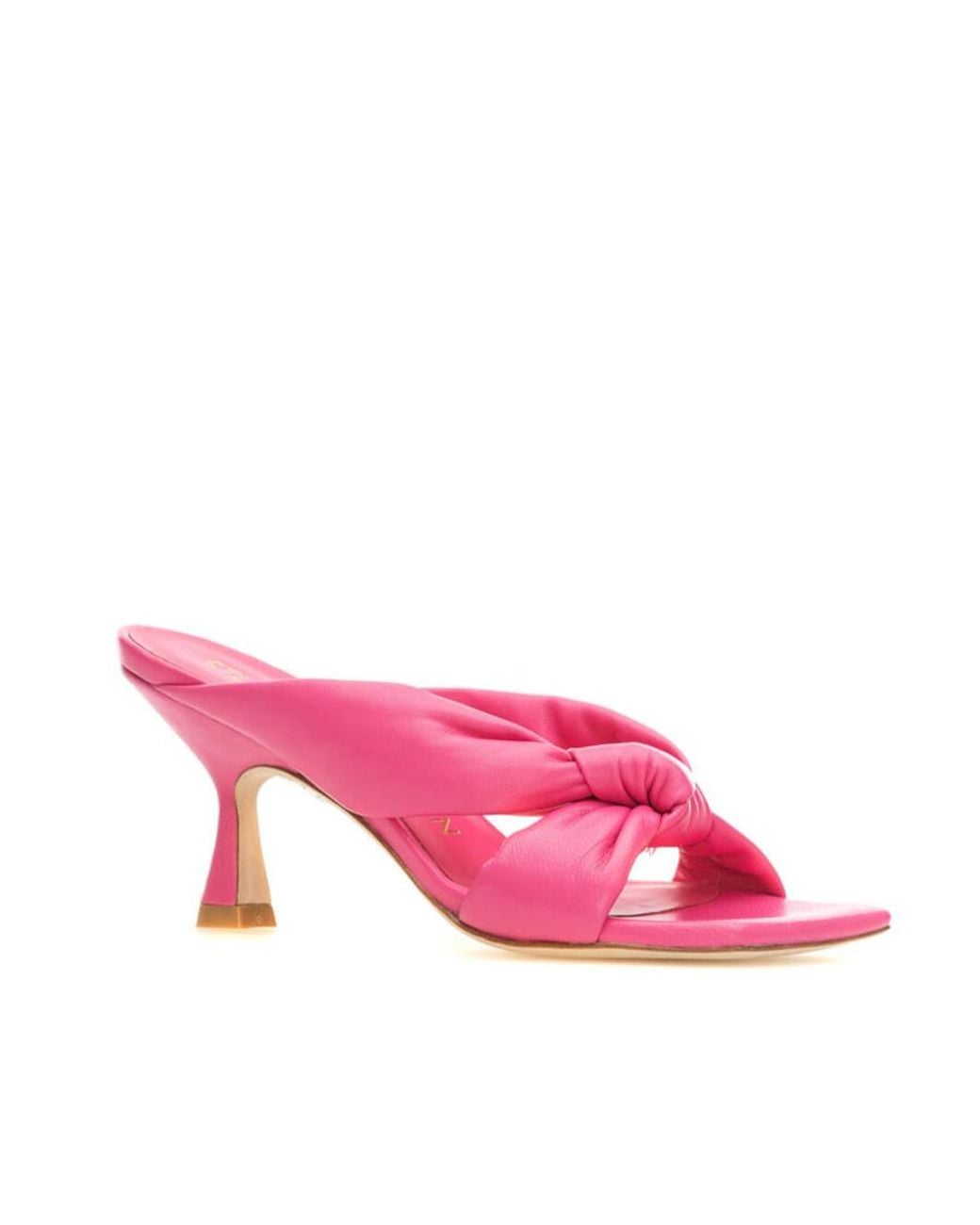 Stuart Weitzman Pink Slip-On Square-Toe Sandals