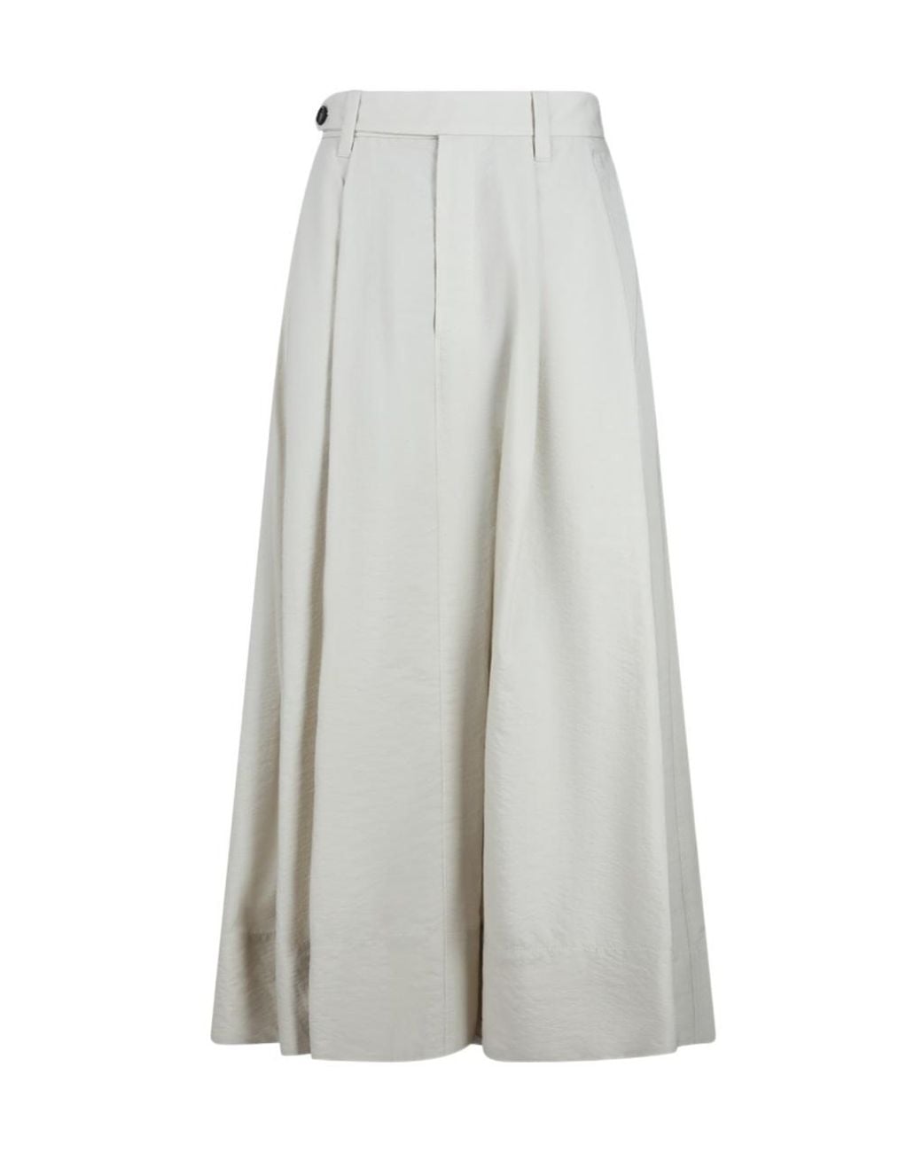 Brunello Cucinelli Gray Poplin Sartorial Skirt