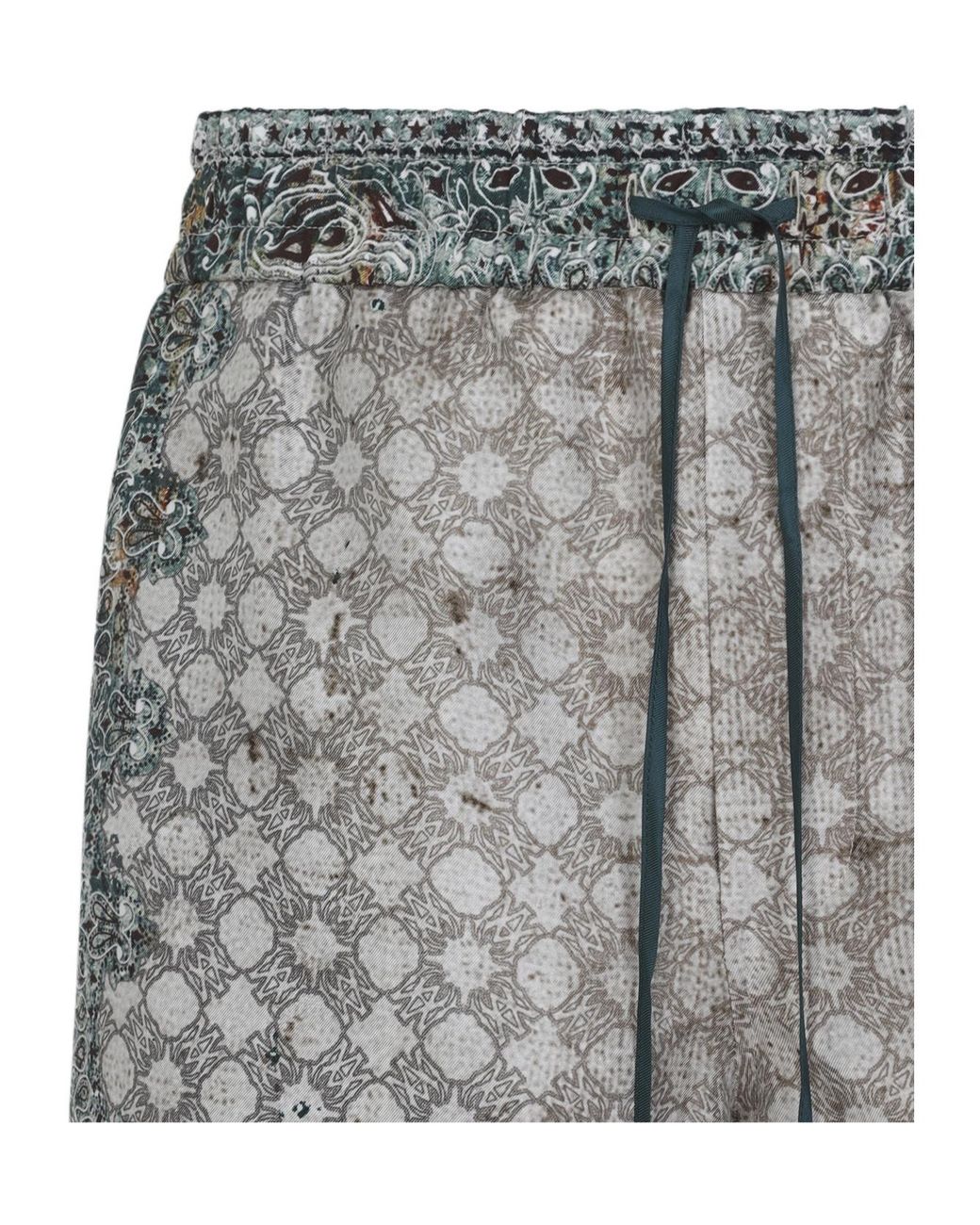 Amiri Gray All-Over Printed Drawstring Shorts for men