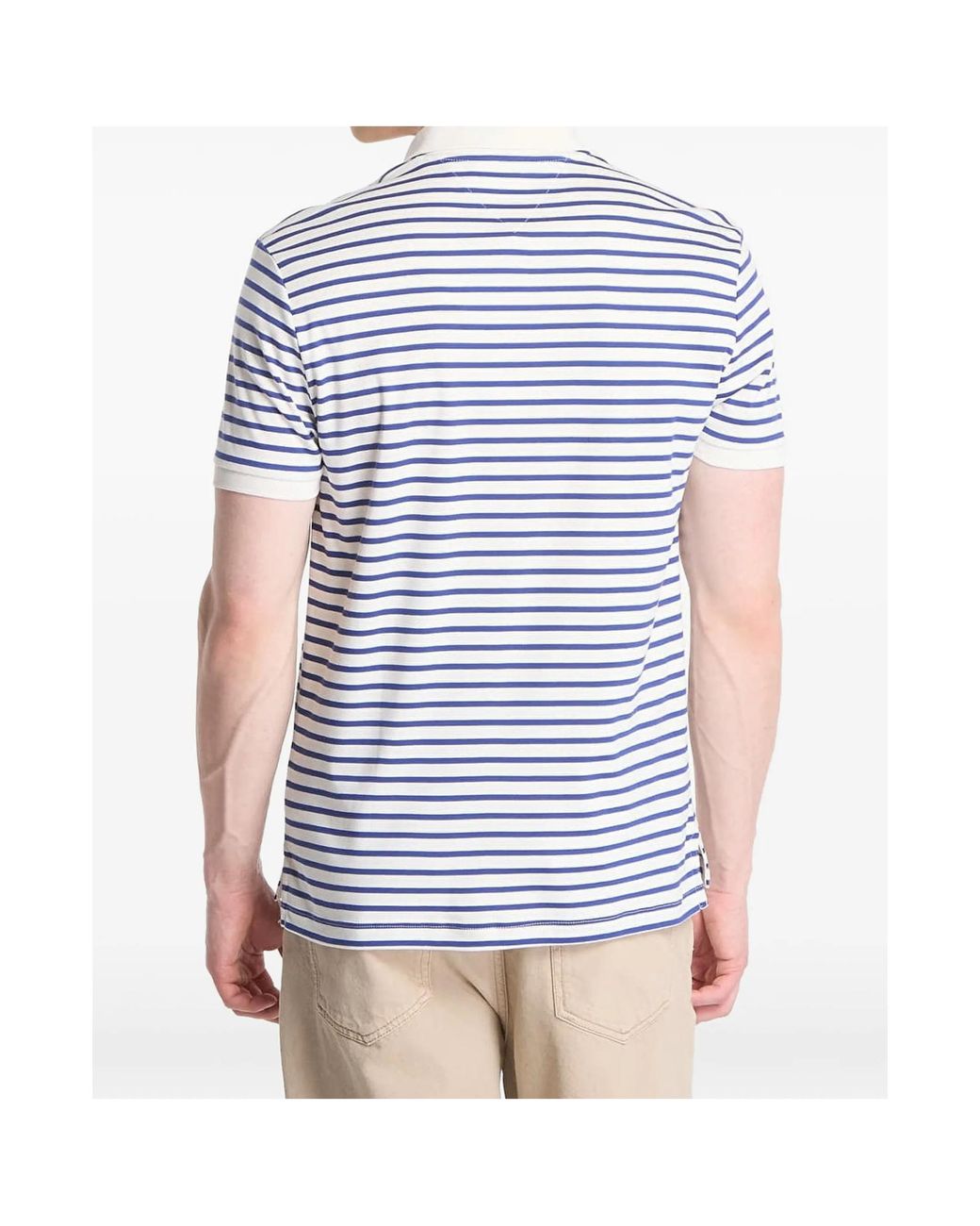 Tommy Hilfiger Blue Striped Knit Polo Shirt for men